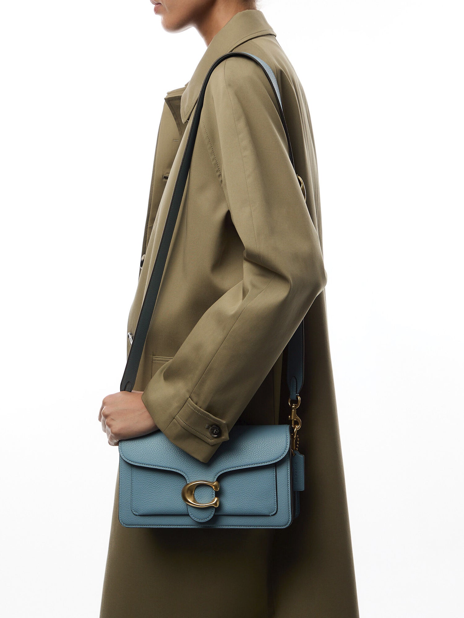 Tabby Leather Shoulder Bag 26 Bluebell