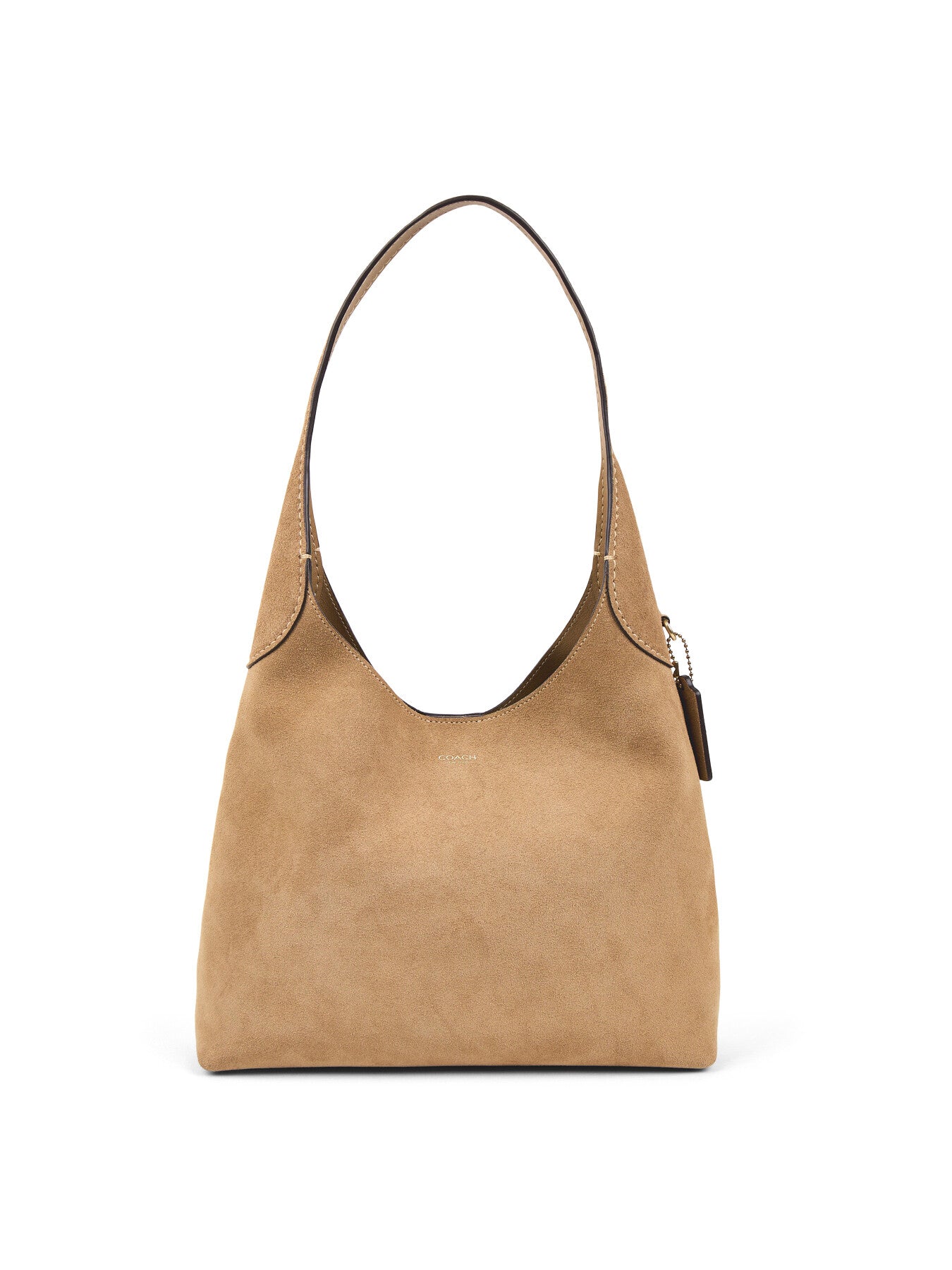 Suede Brooklyn Shoulder Bag 28 Sand