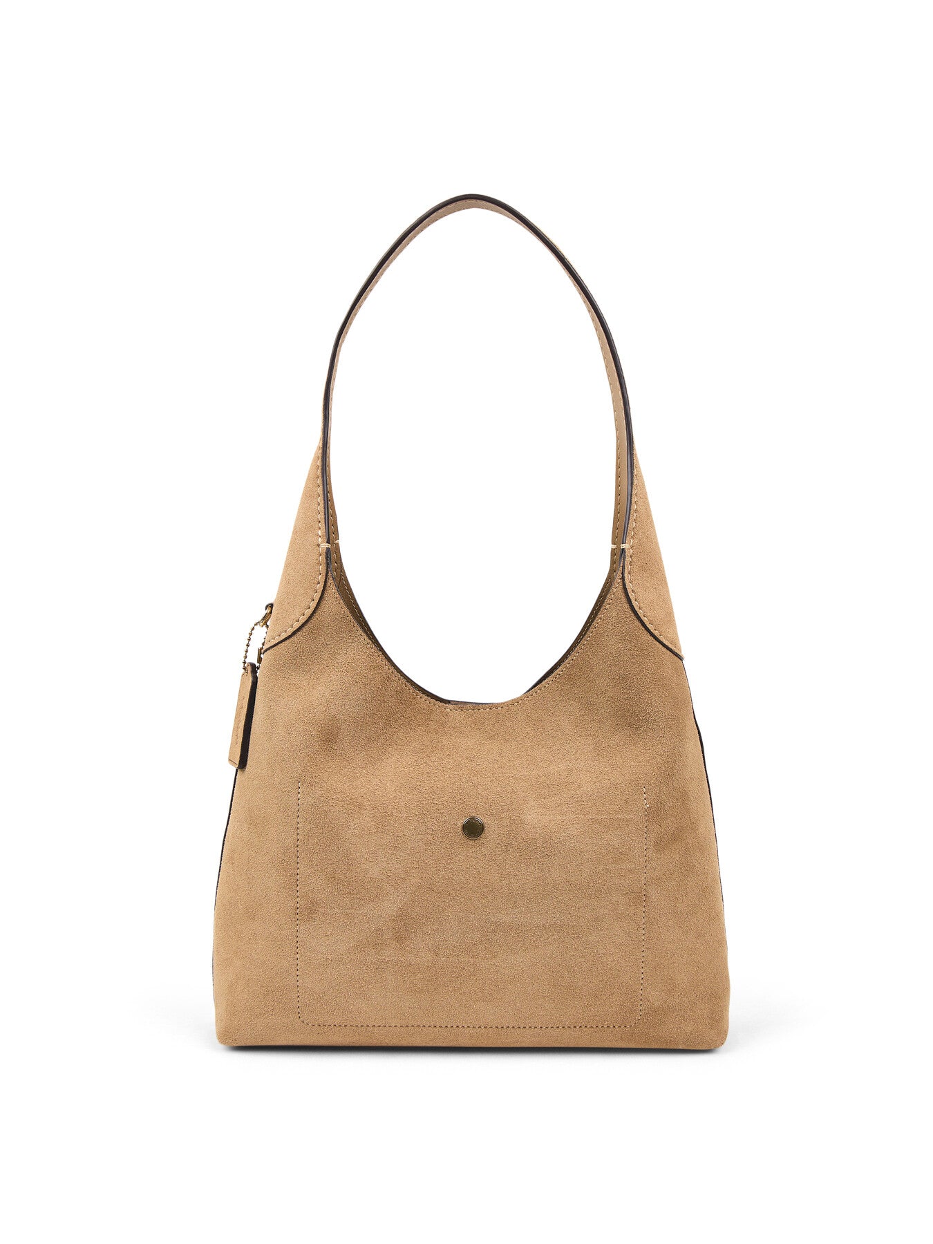 Suede Brooklyn Shoulder Bag 28 Sand