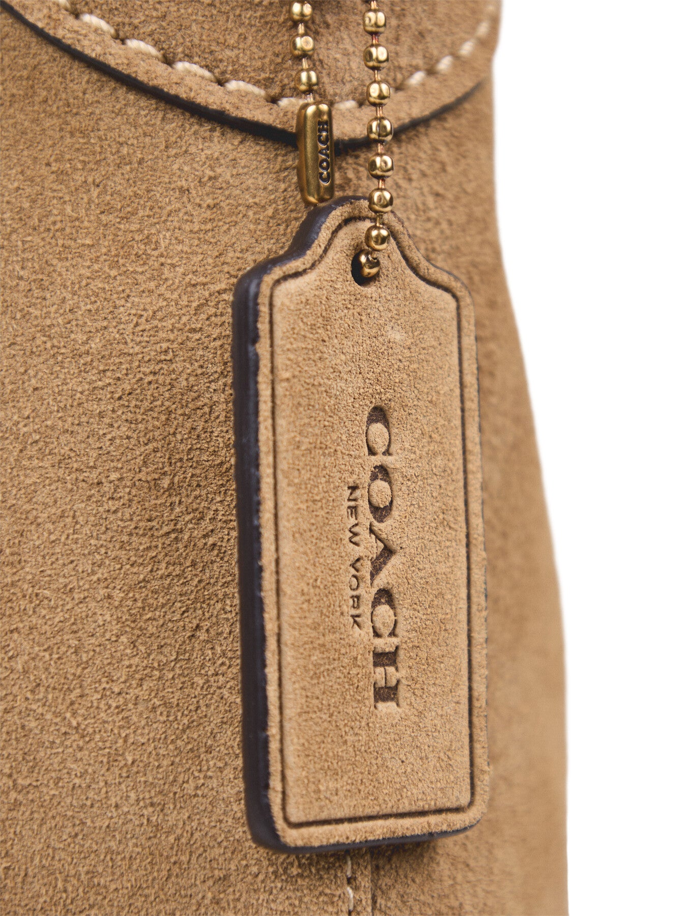 Suede Brooklyn Shoulder Bag 28 Sand