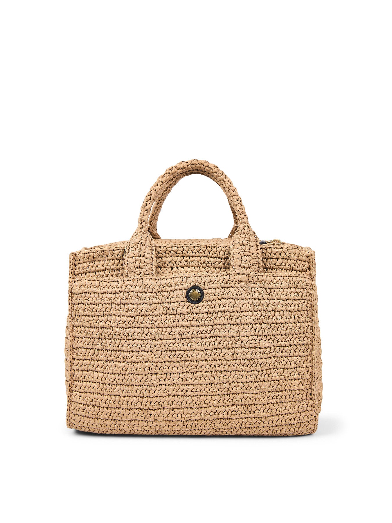 Straw Cargo Tote 26 Natural