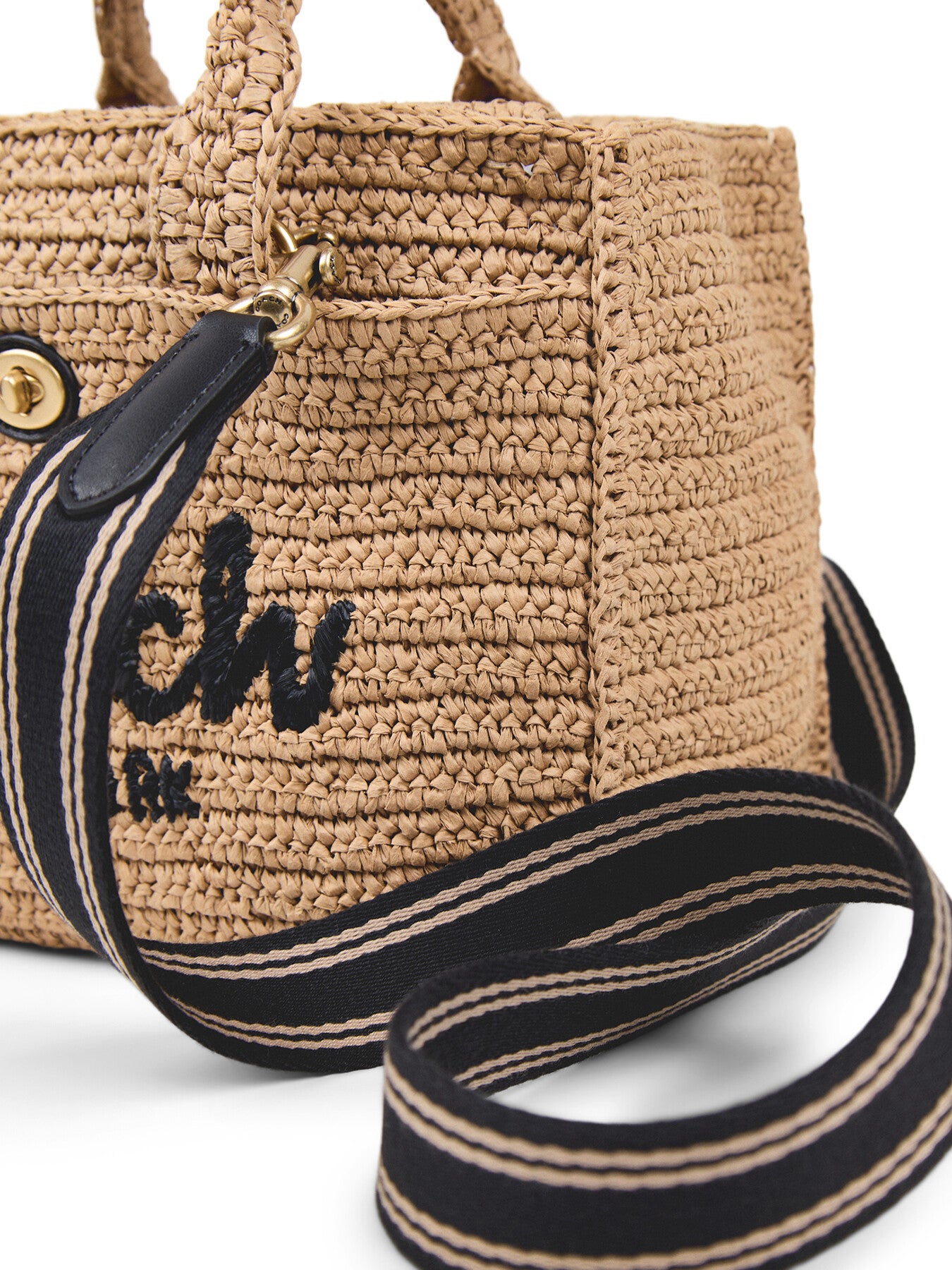 Straw Cargo Tote 26 Natural