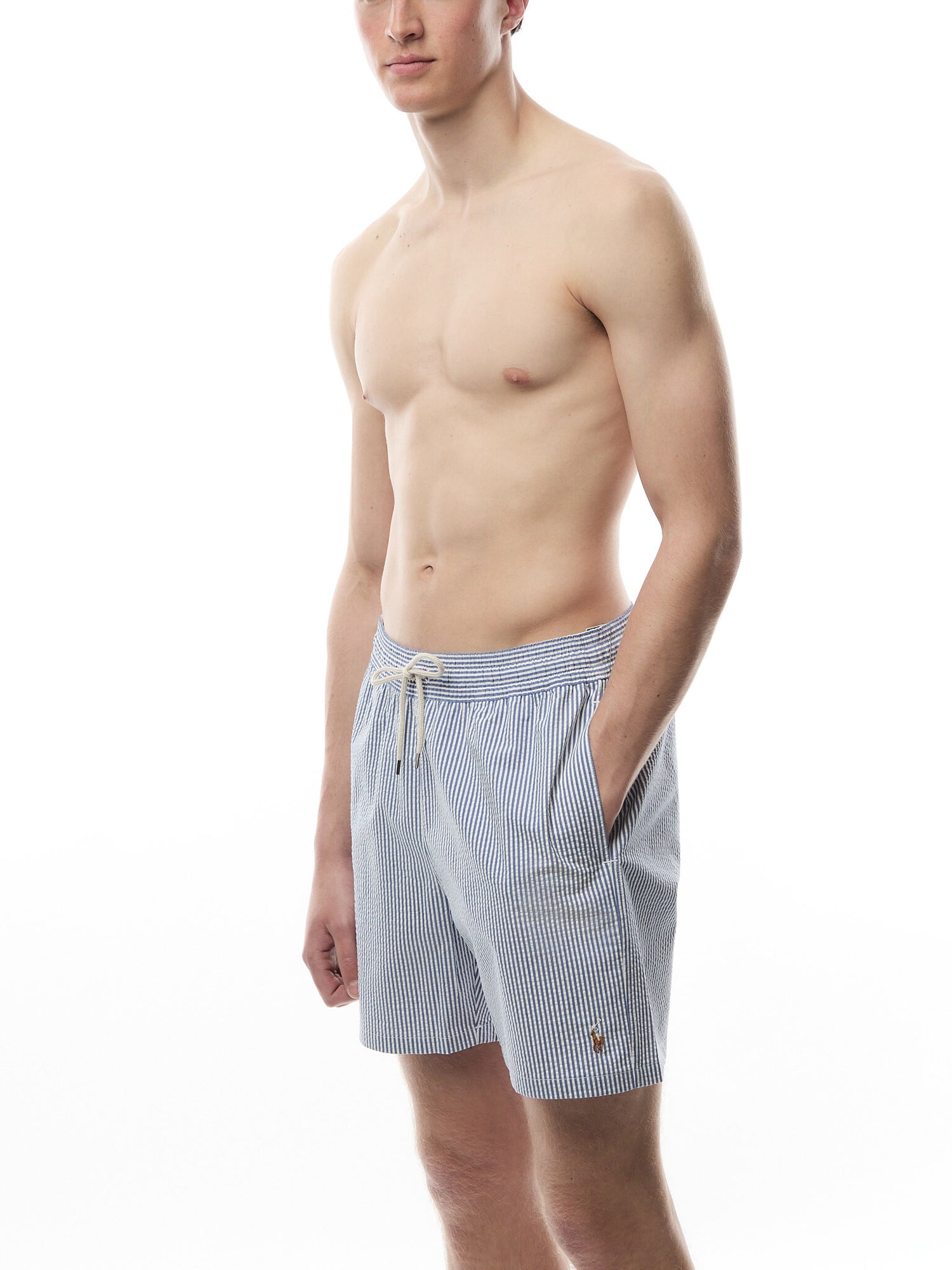 Recycled Poly Seersucker Traveler Swim Shorts