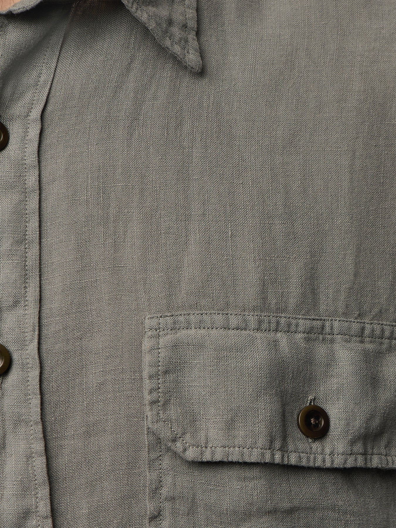 Two Pocket Linen Play Pat Woven Shirt