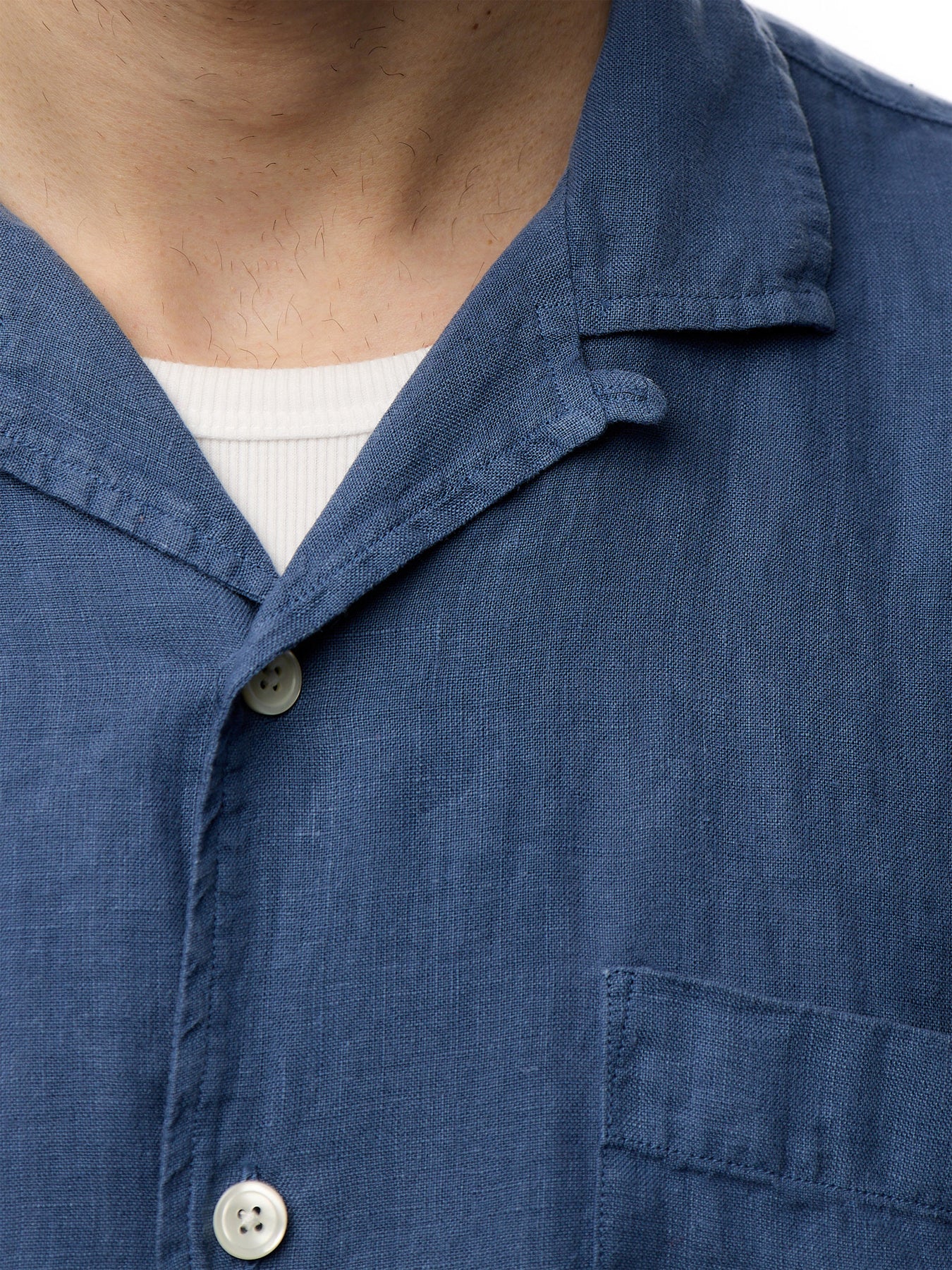 Revere Collar Linen Palm Mc Woven Shirt