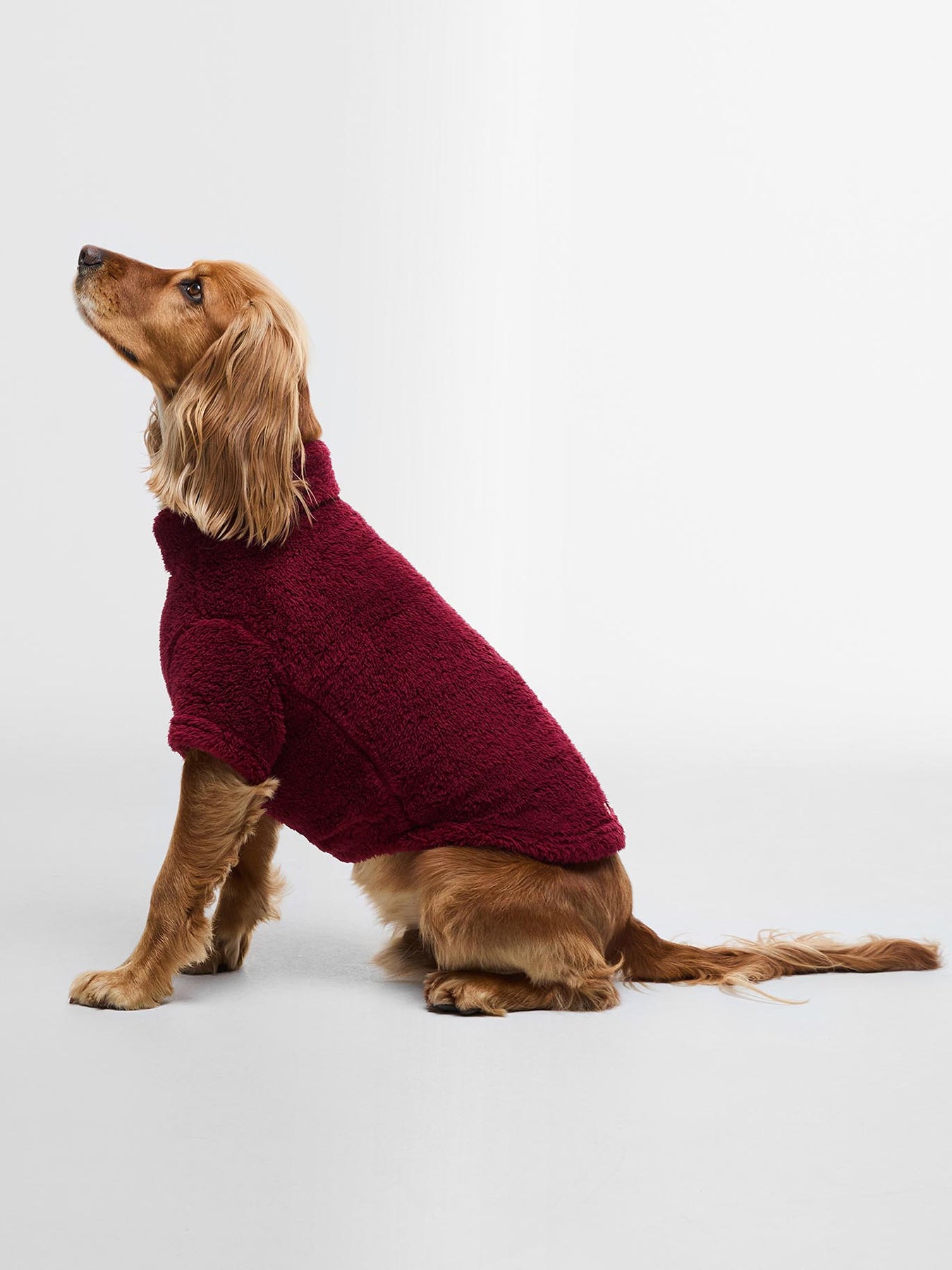 Barbour Brindle Fleece Dog Jumper Red Large