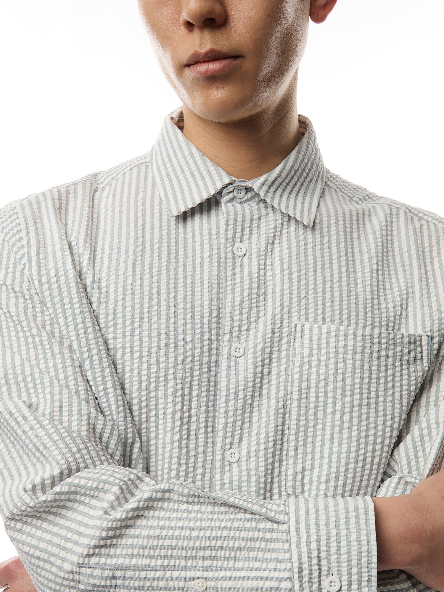 Seersucker Stripe Pearce Shirt