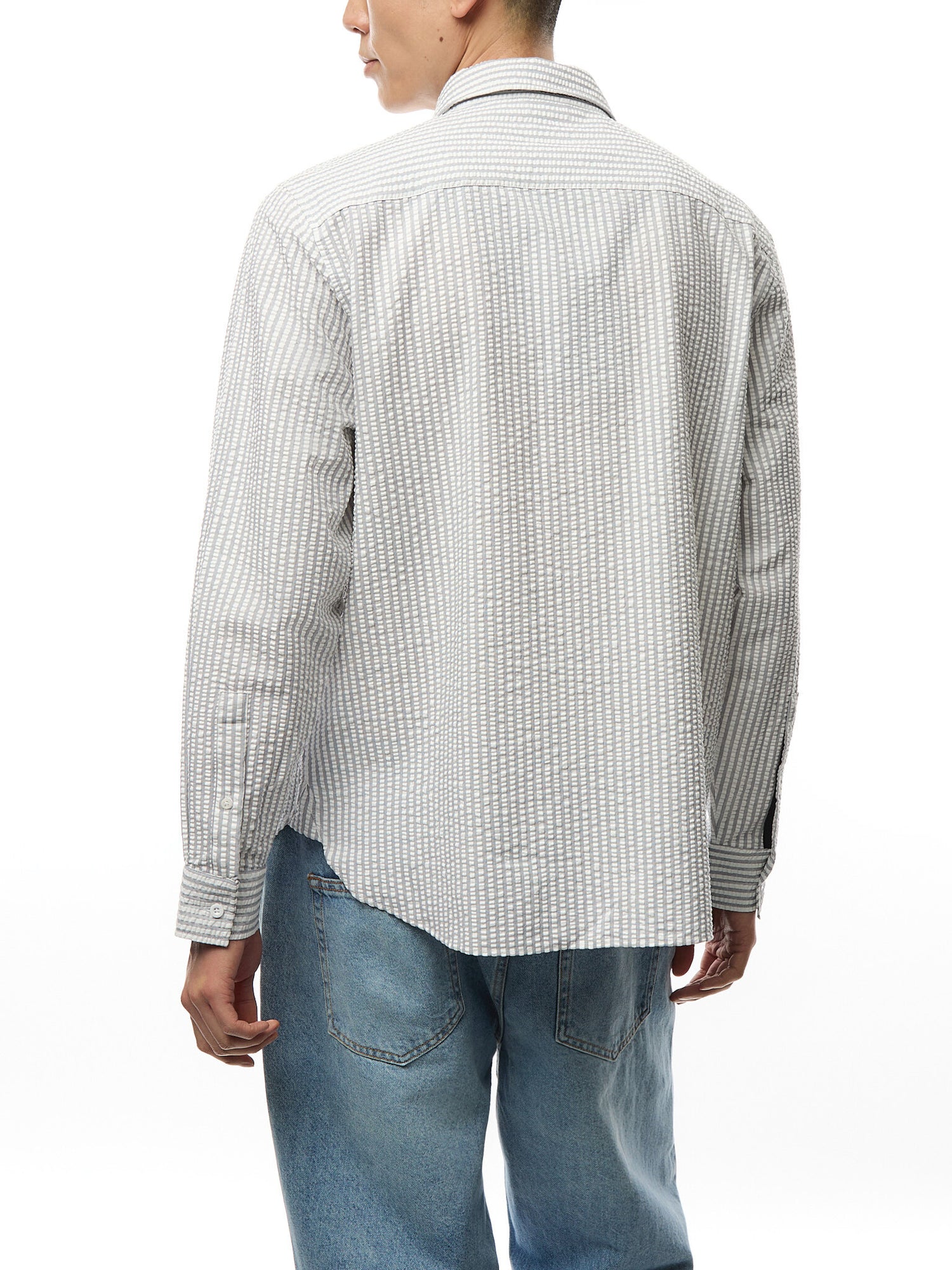 Seersucker Stripe Pearce Shirt