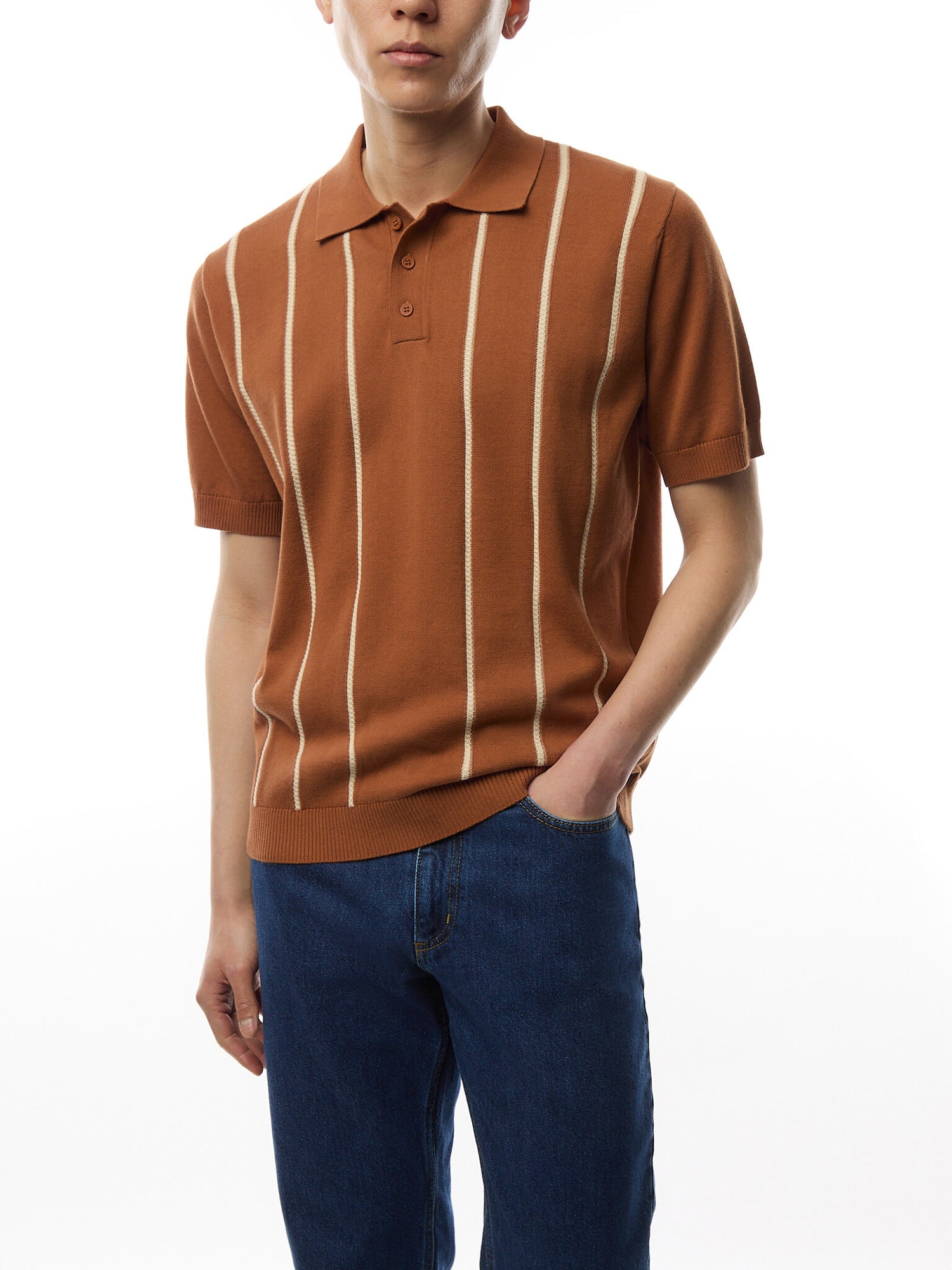 Micro Cable Knitted Polo