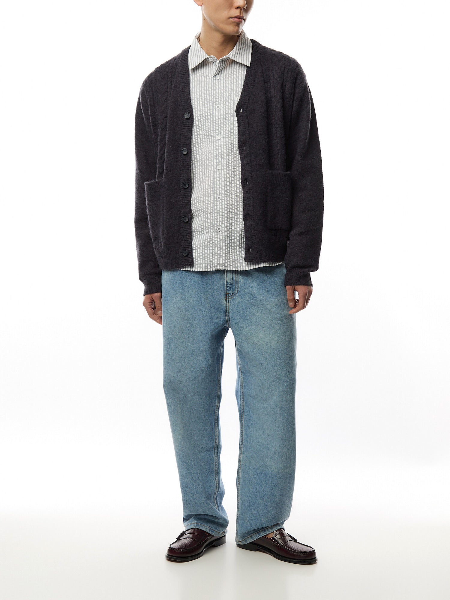 Cable Stripe Cardigan