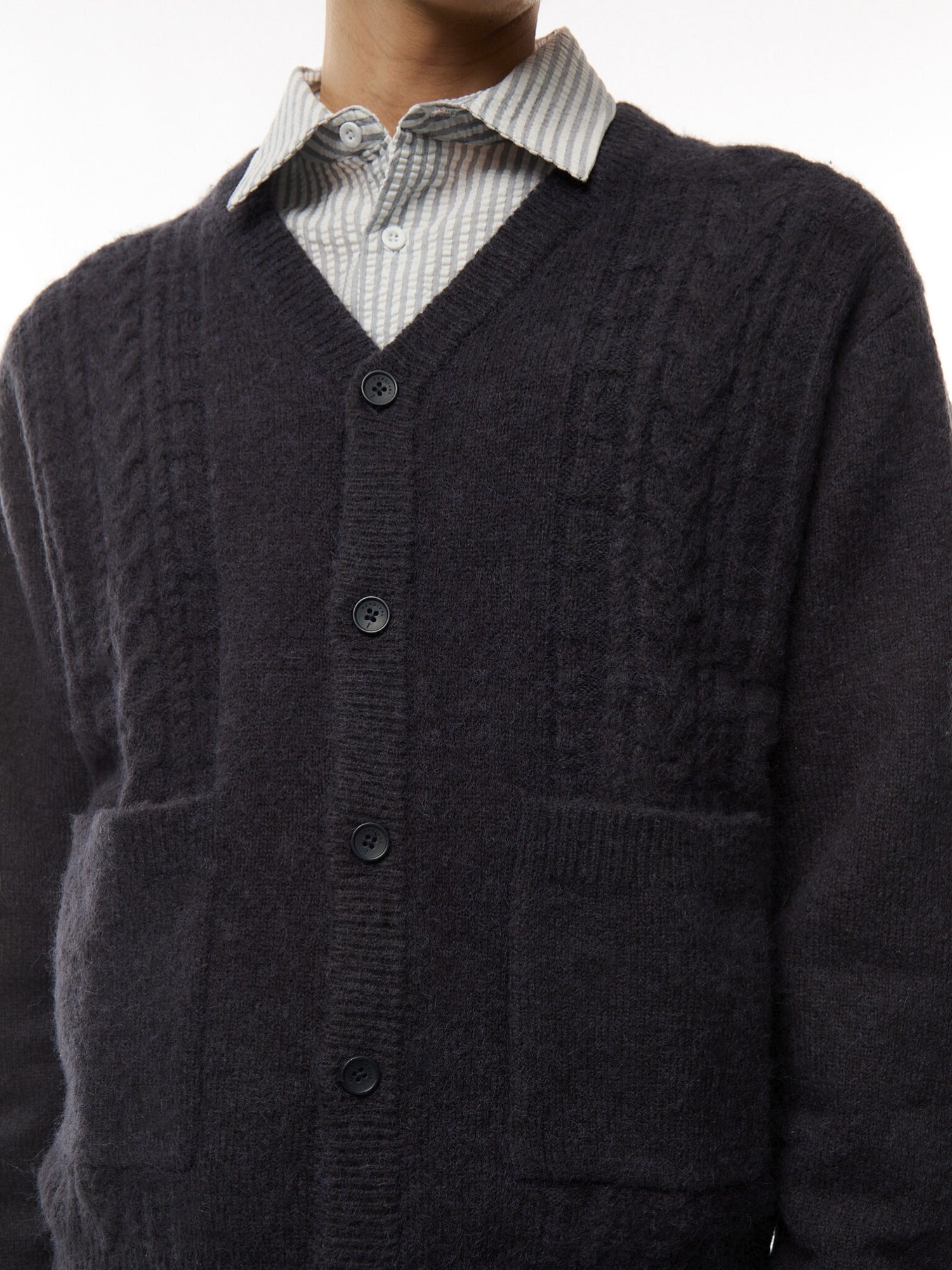 Cable Stripe Cardigan
