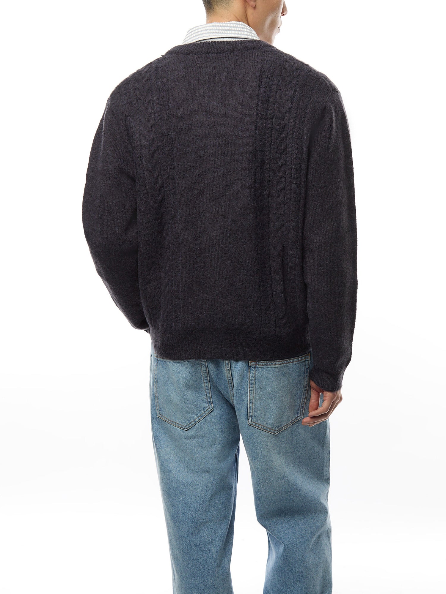 Cable Stripe Cardigan