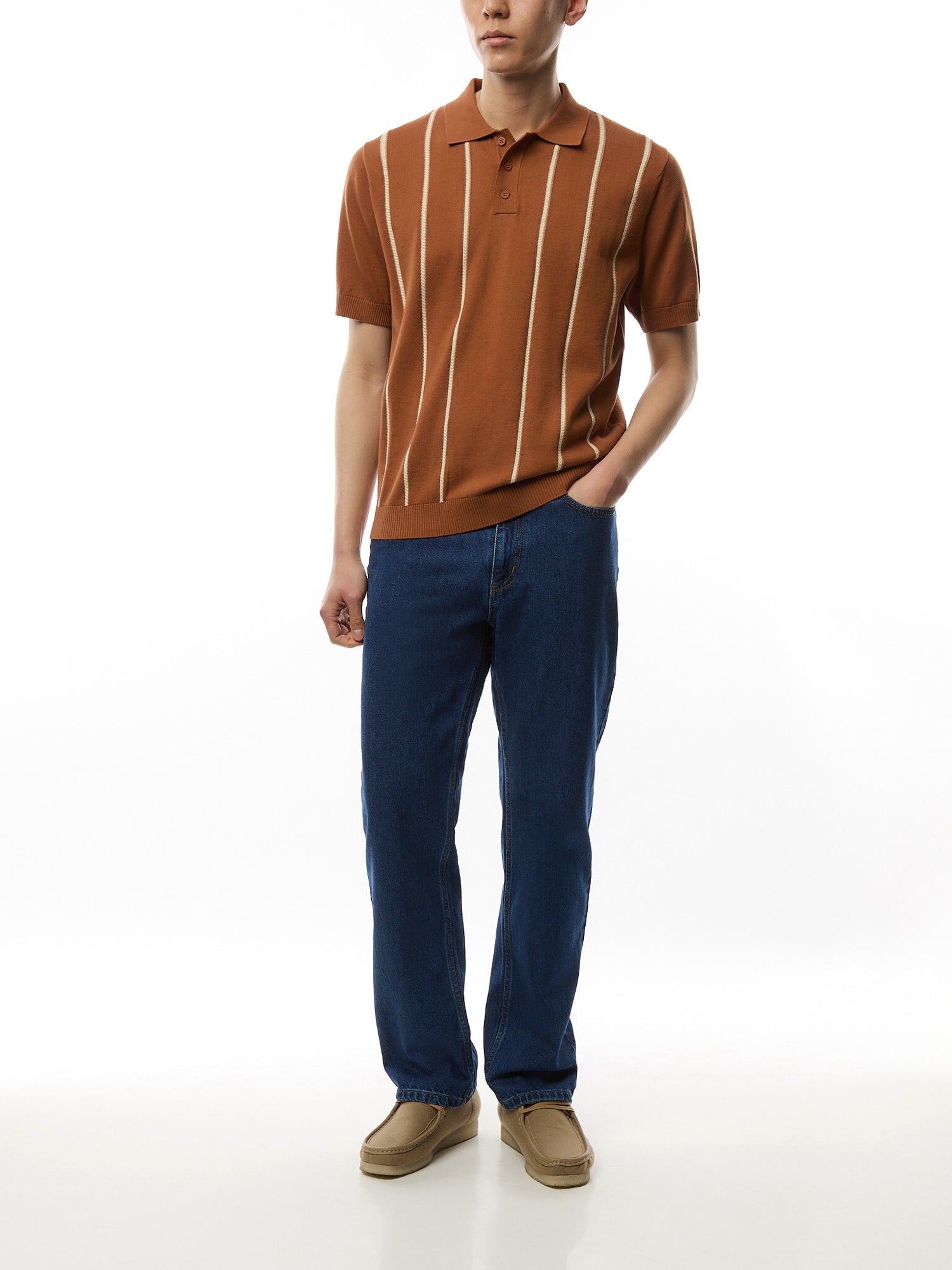 Straight Leg Denim Jeans