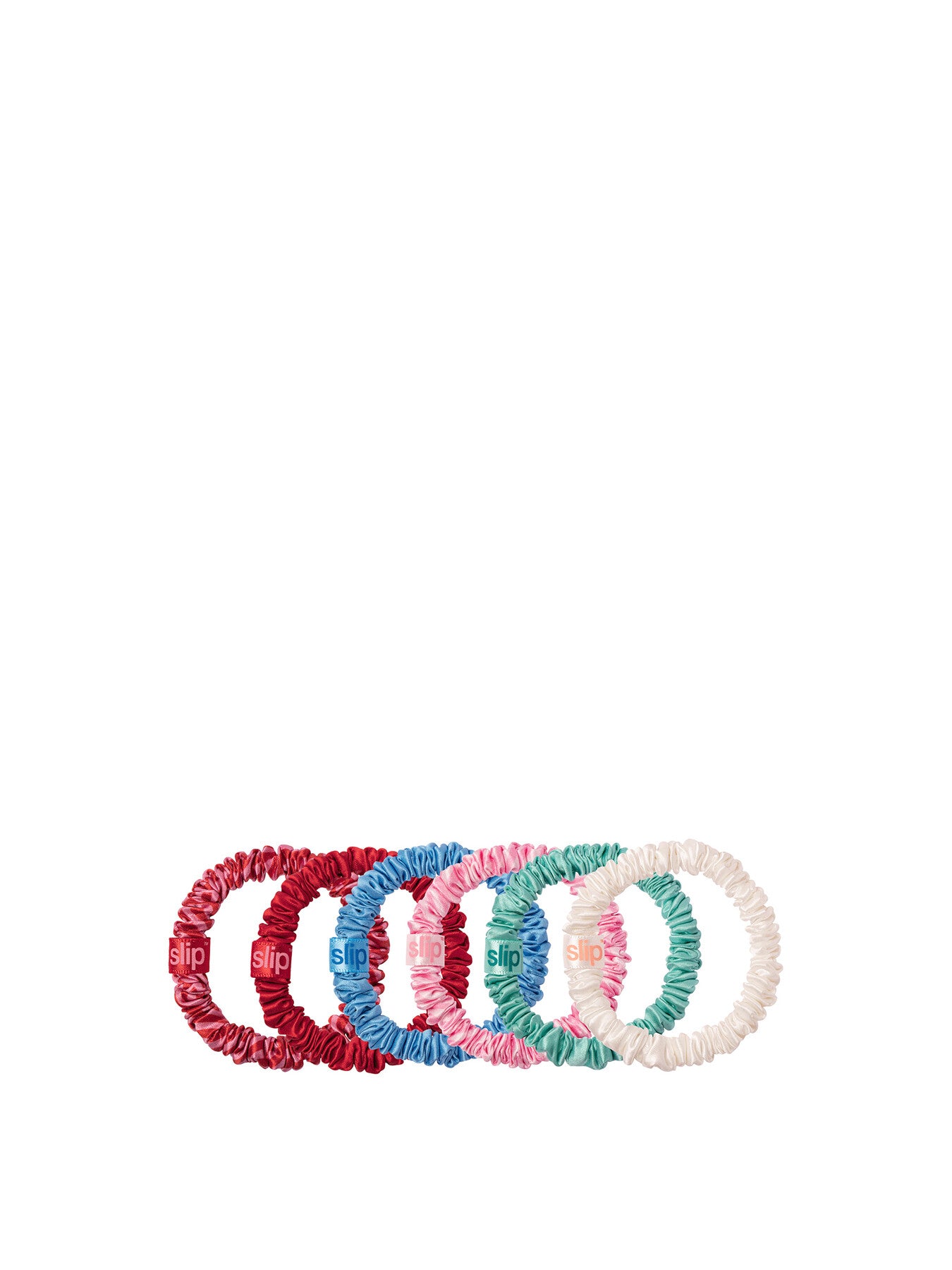 Pure Silk Skinny Scrunchies With Complimentary Pouch High Tide
