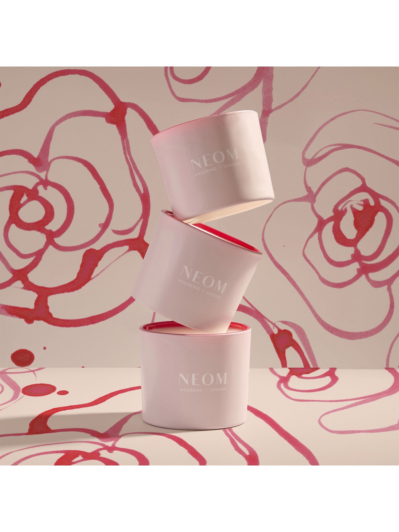 NEOM Wellbeing It's All Rosy 3 Wick Candle 420g