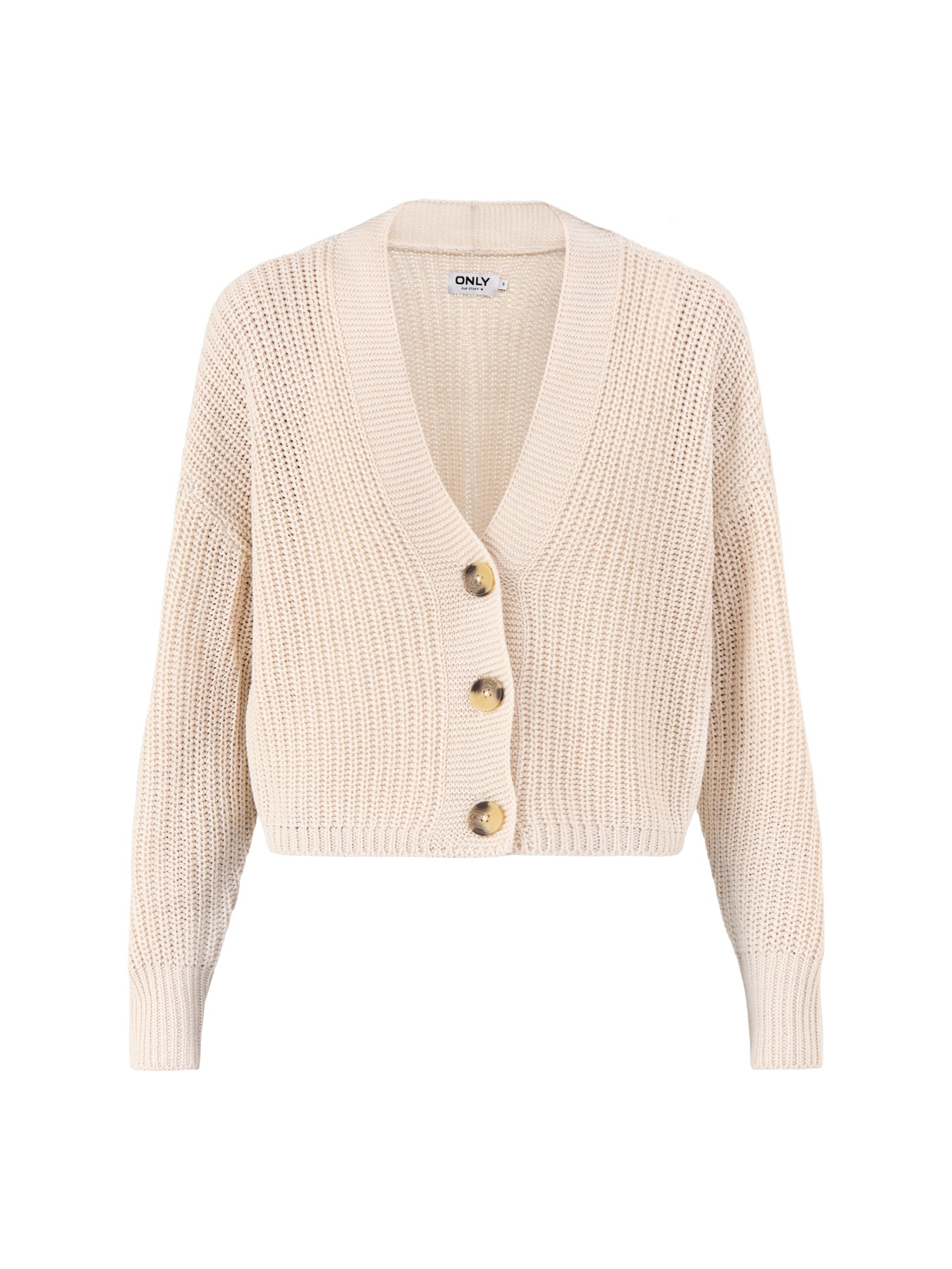 Long Sleeve Knit Cardigan Beige