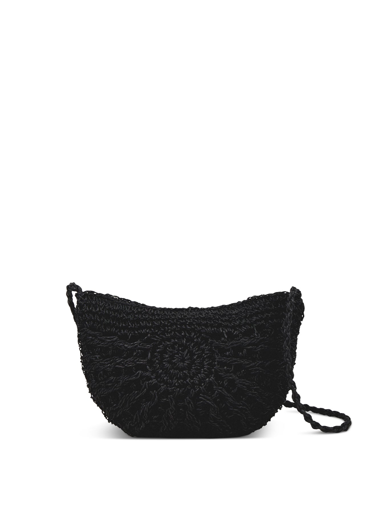 Lona Half Moon Crossbody Bag Black