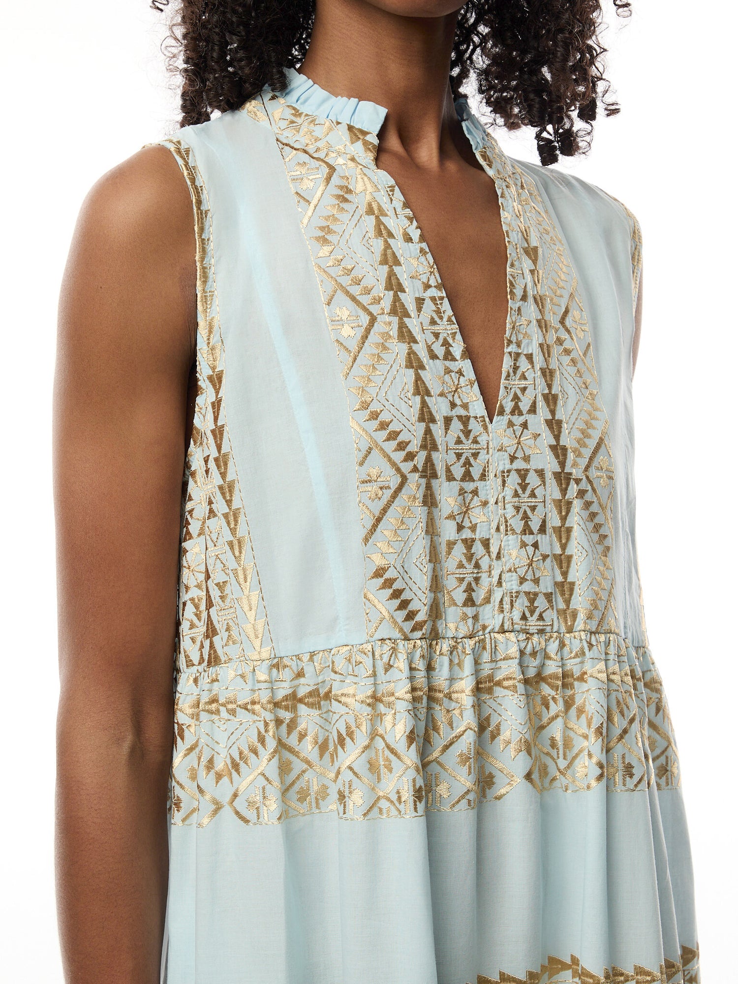 Cotton Classic Triangle Sleeveless Maxi Dress