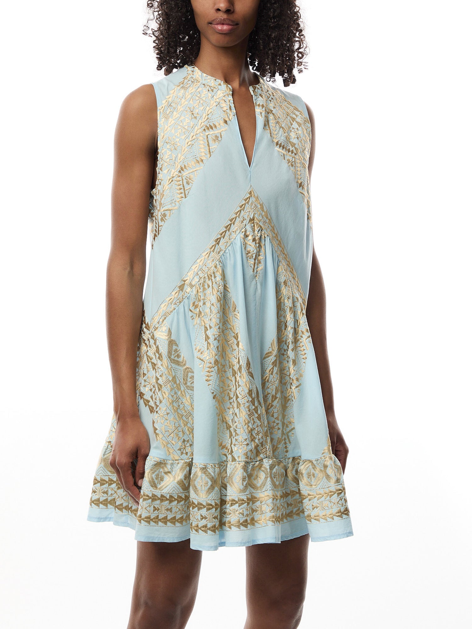 Cotton Classic Triangle Sleeveless Mini Dress