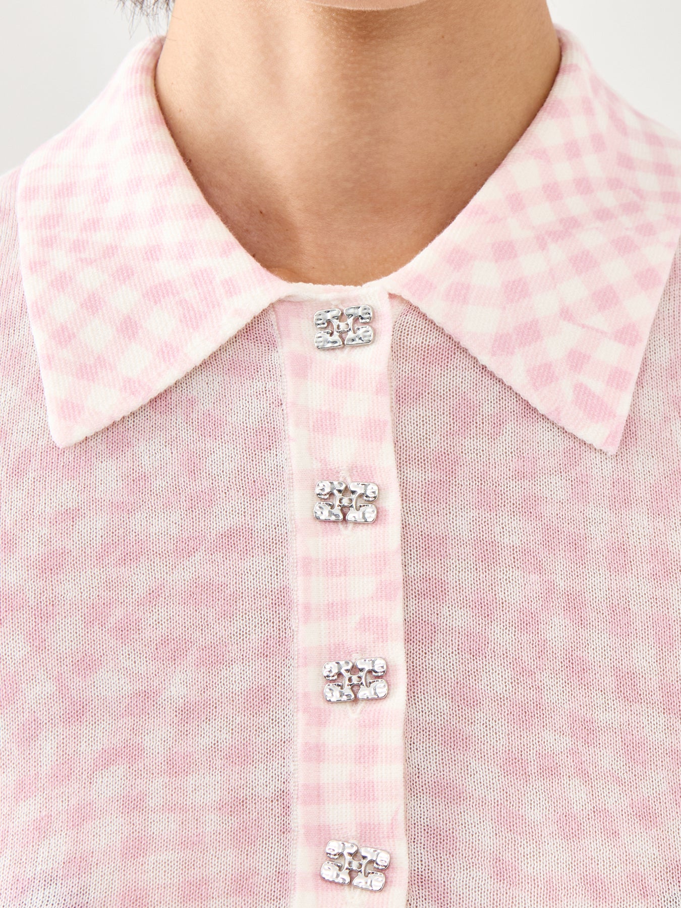 Sheer Cotton Printed Polo