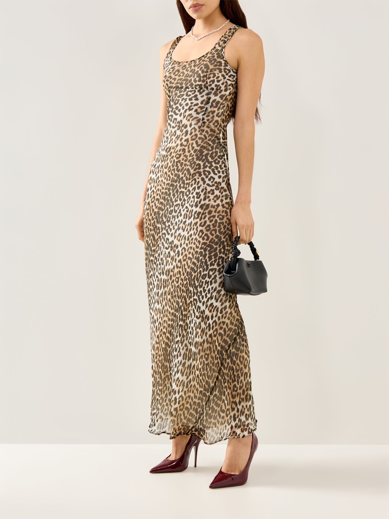 Printed Viscose Chiffon Maxi Dress