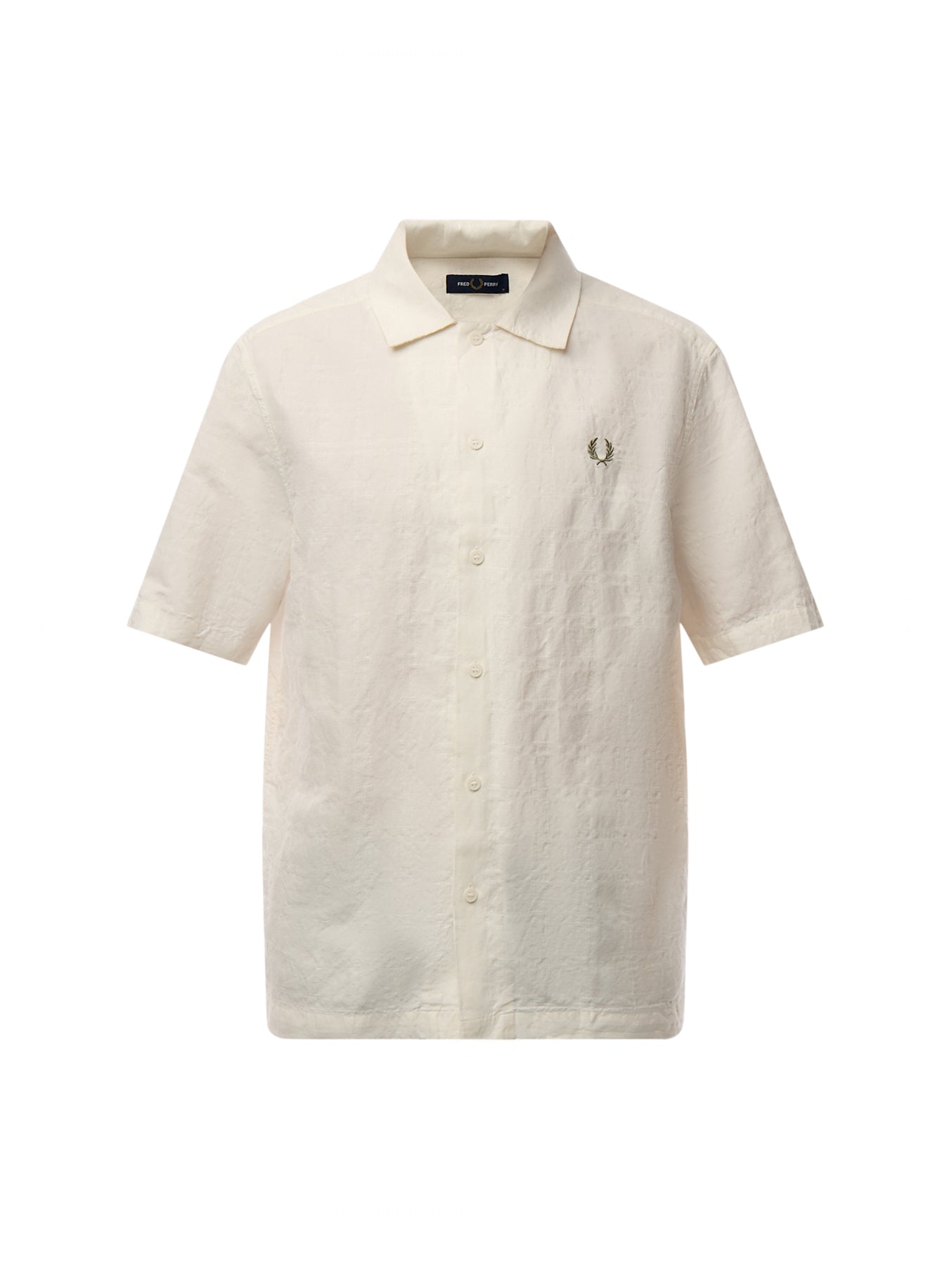 Jacquard Linen Blend S/S Shirt