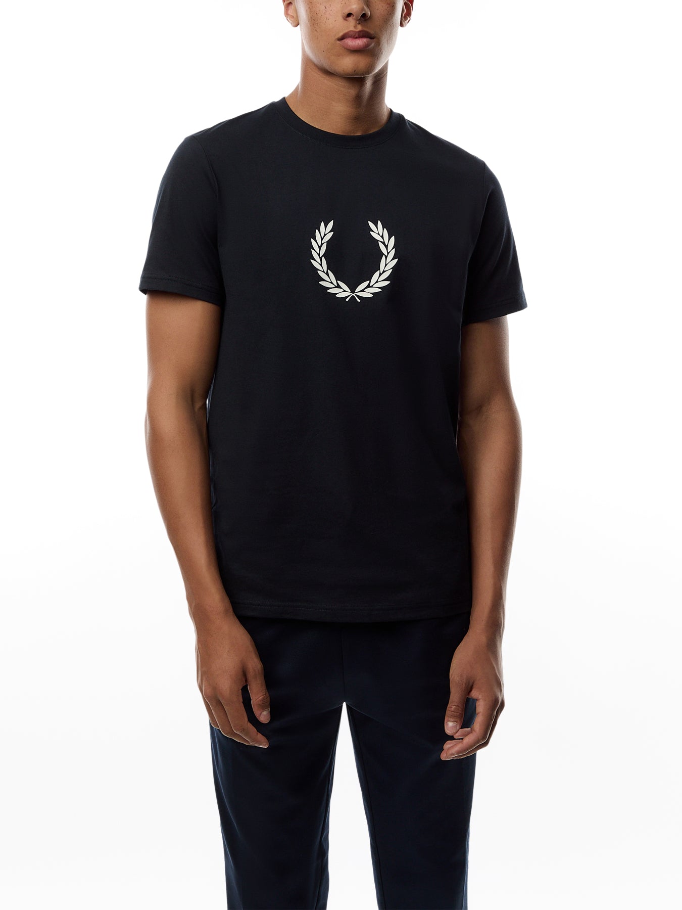 Flocked Laurel Wreath Gra Tee