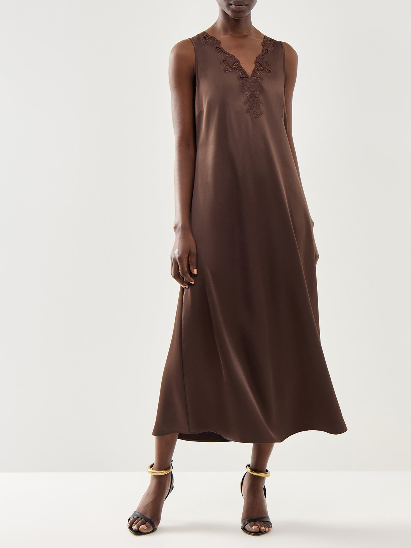 Weekend Canossa Slip Dress With Lace Neckline