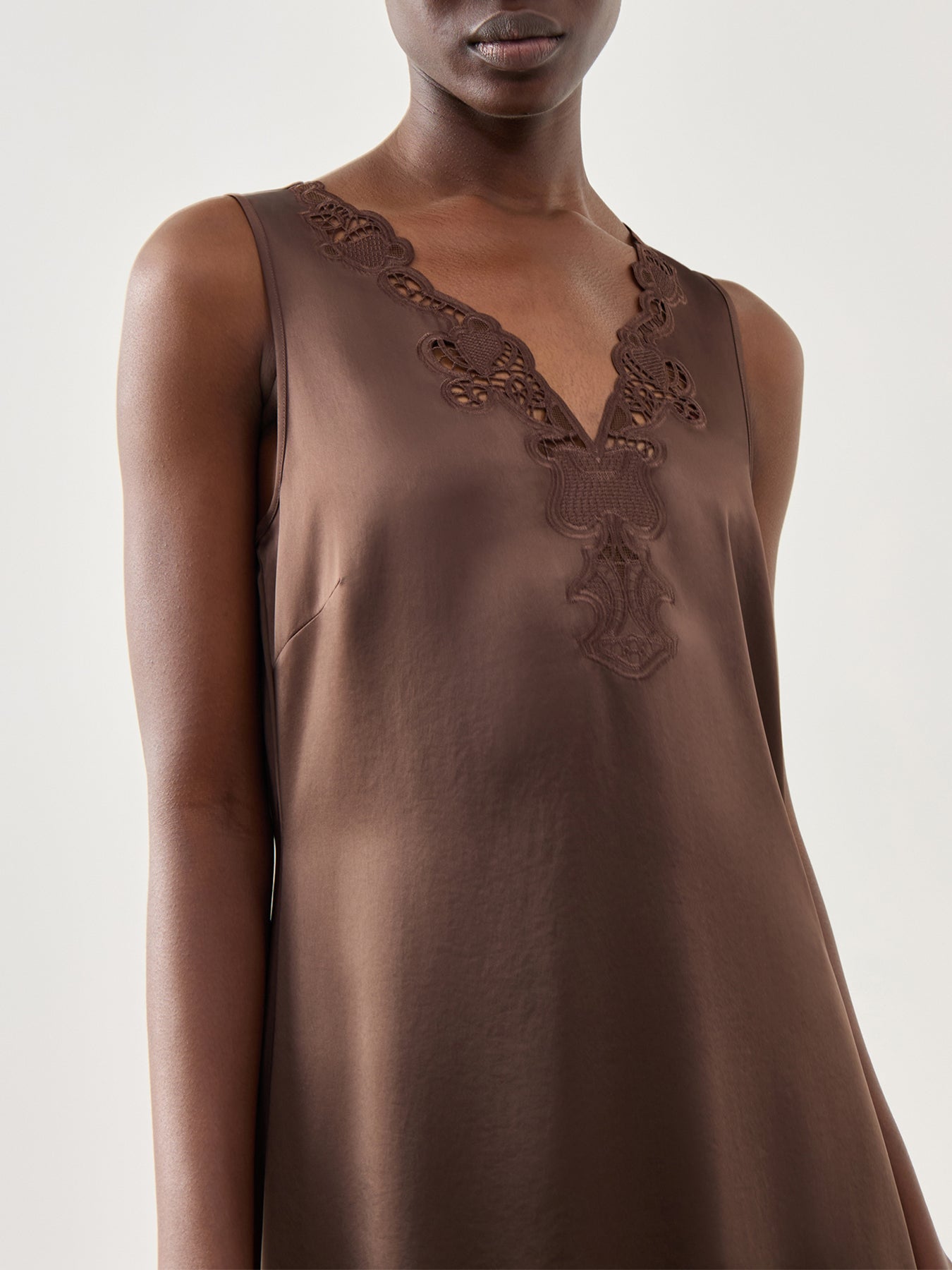 Weekend Canossa Slip Dress With Lace Neckline
