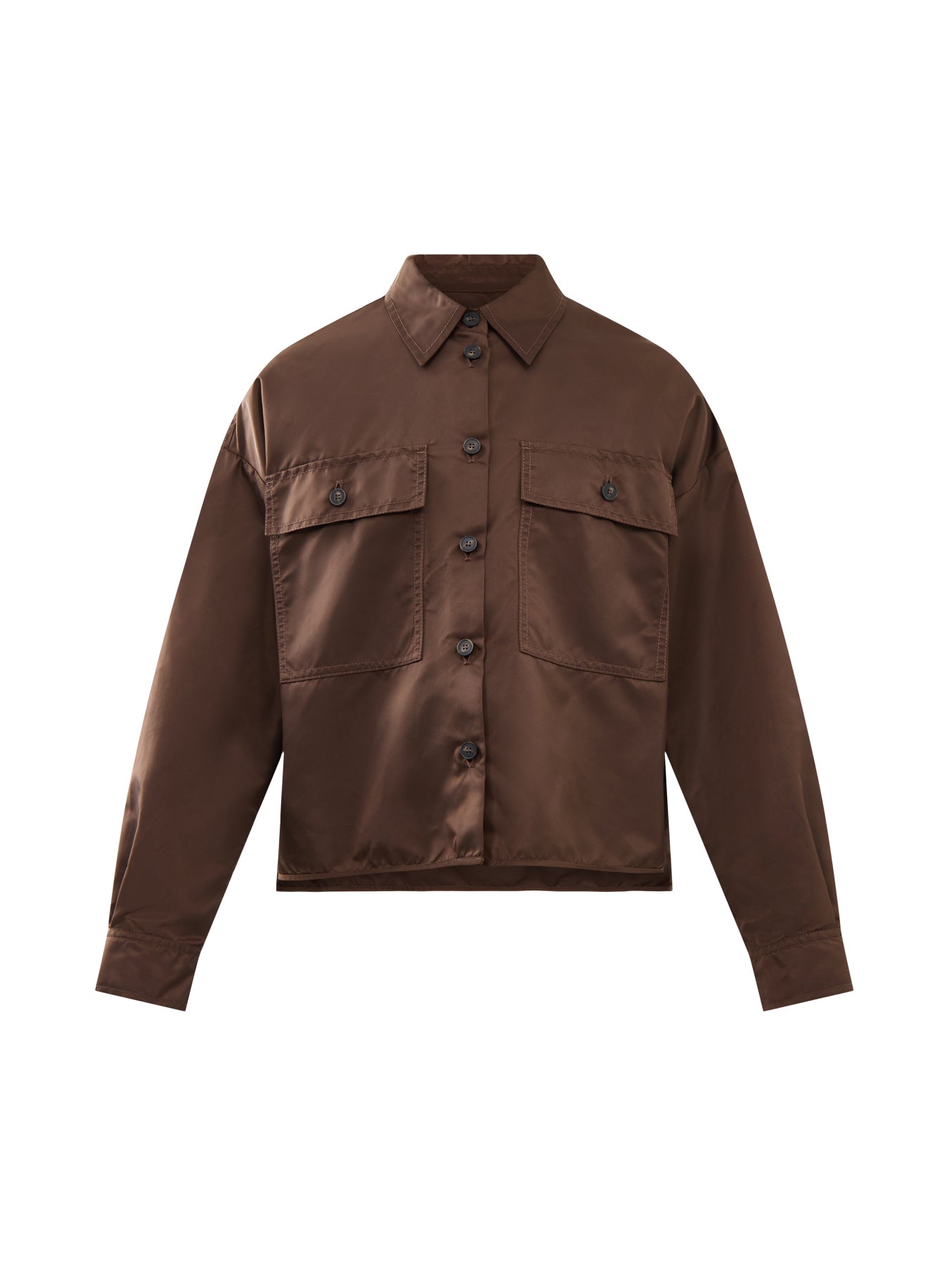 Vivetta Nylon Shirt Jacket Chocolate