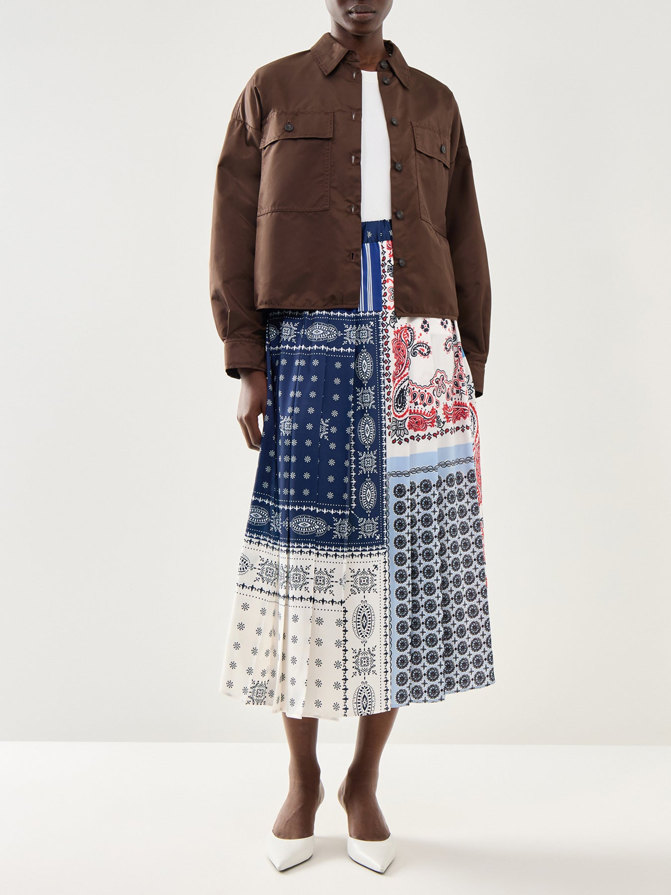 Vivetta Nylon Shirt Jacket Chocolate