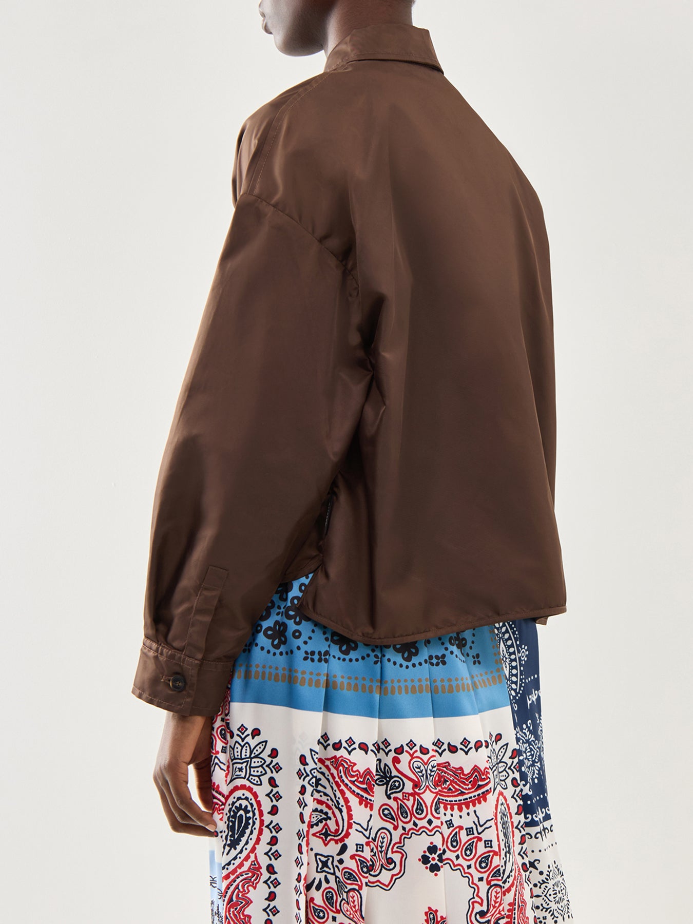 Vivetta Nylon Shirt Jacket Chocolate