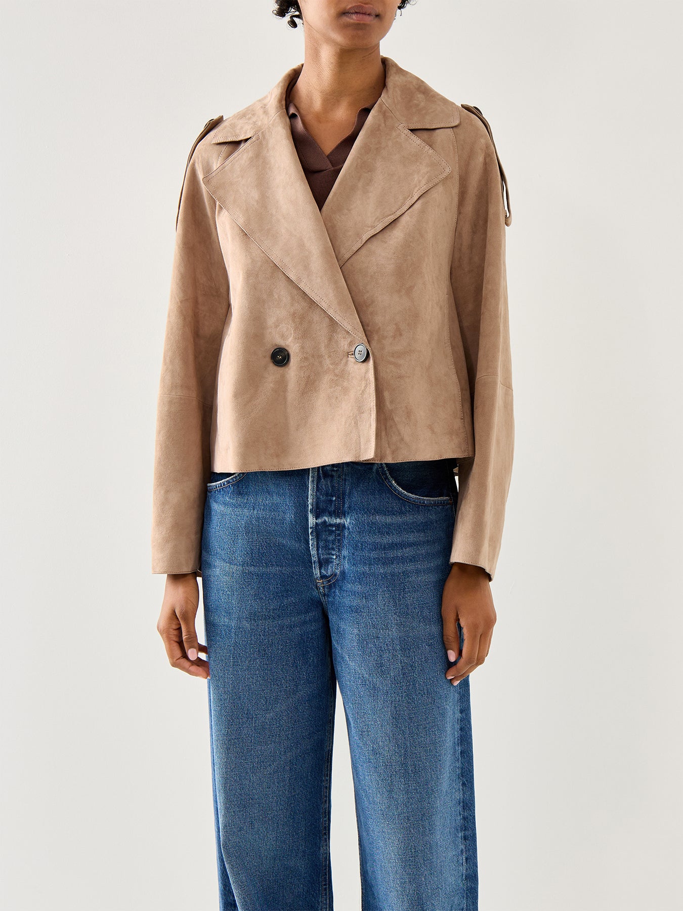 Mega Suede Jacket Tan