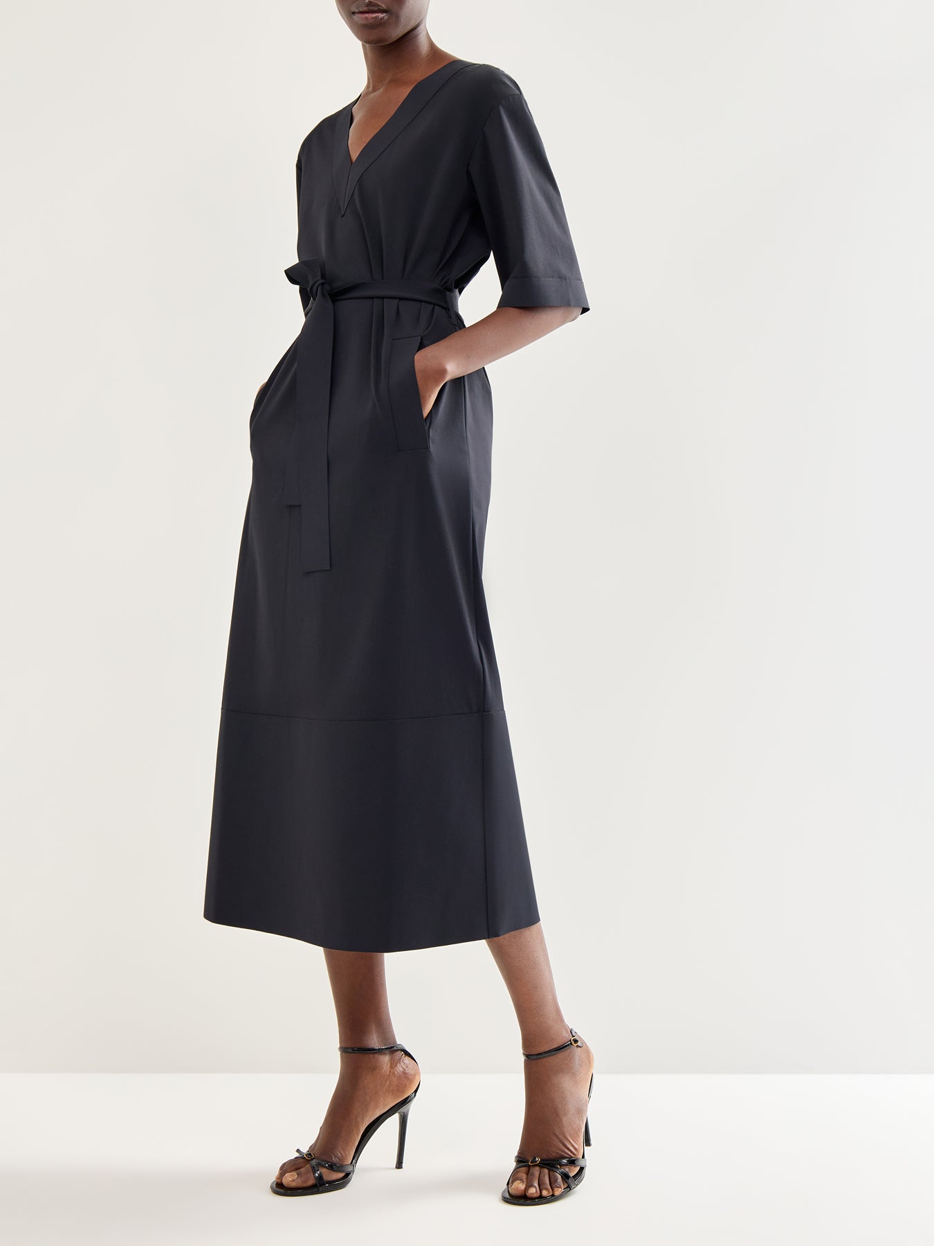 Onagro Nylon Stretch Dress Black