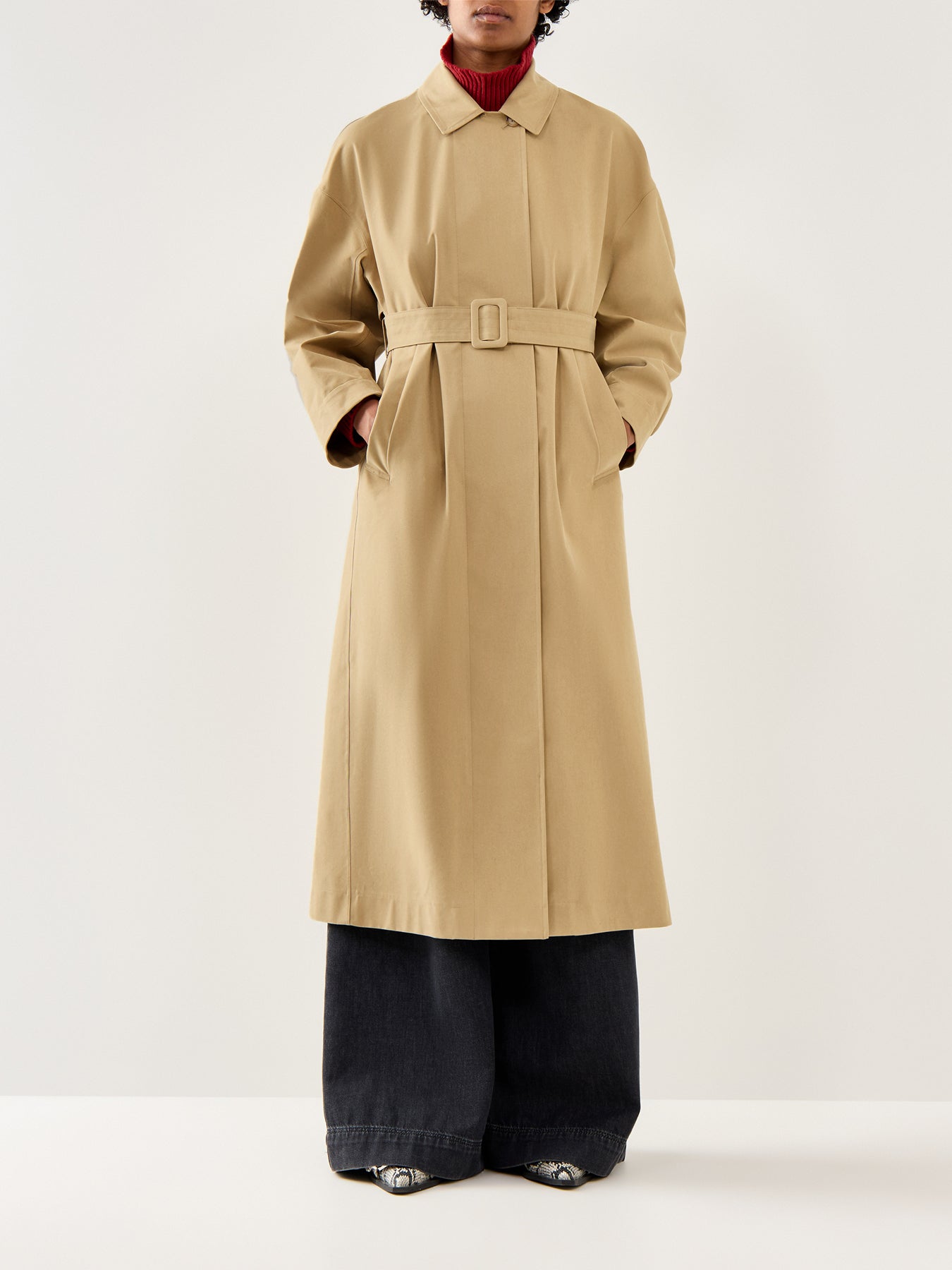 Alibi Classic Waterproof Trench Coat Sand