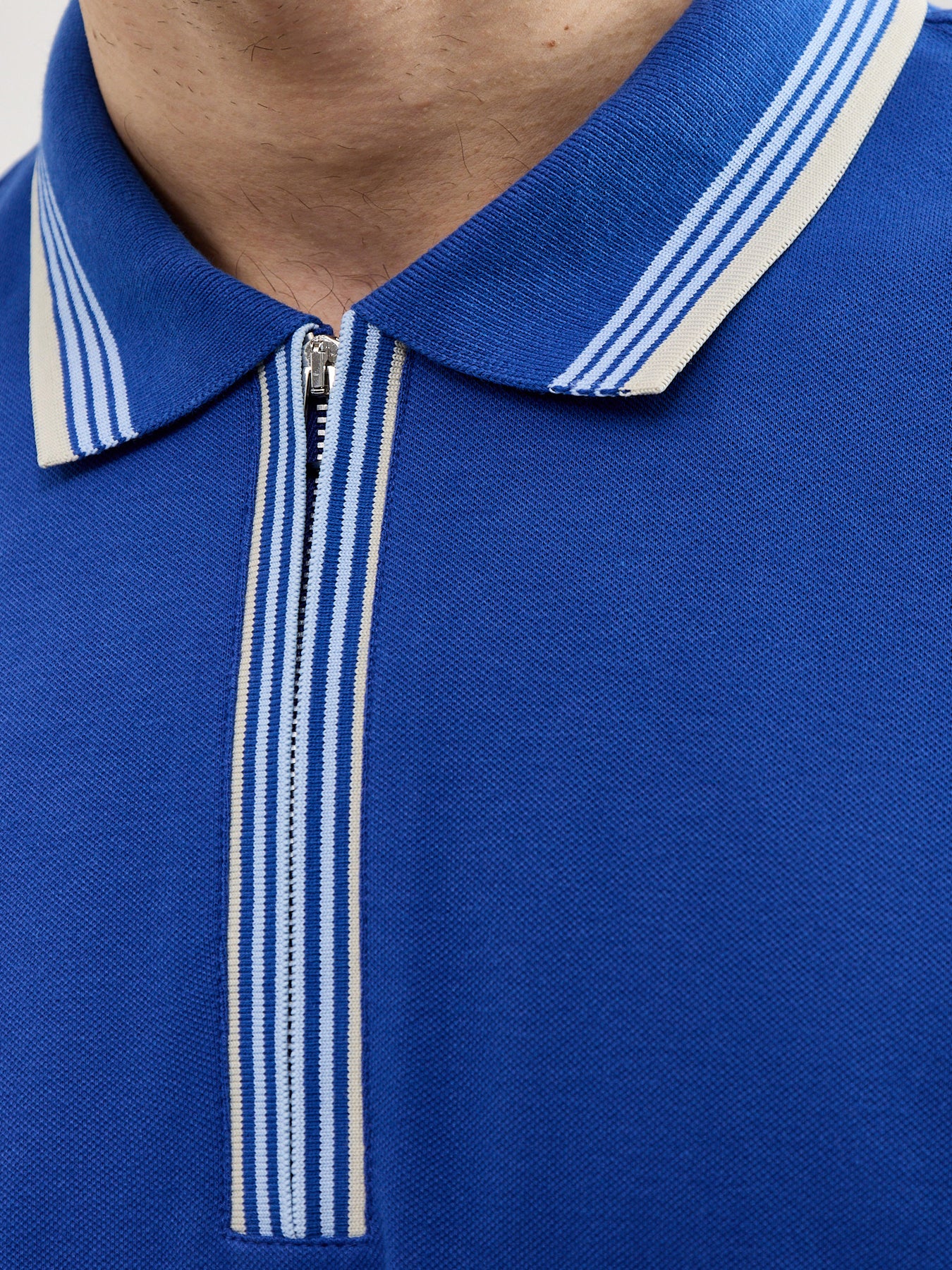 Half Zip Zebra Knited Polo