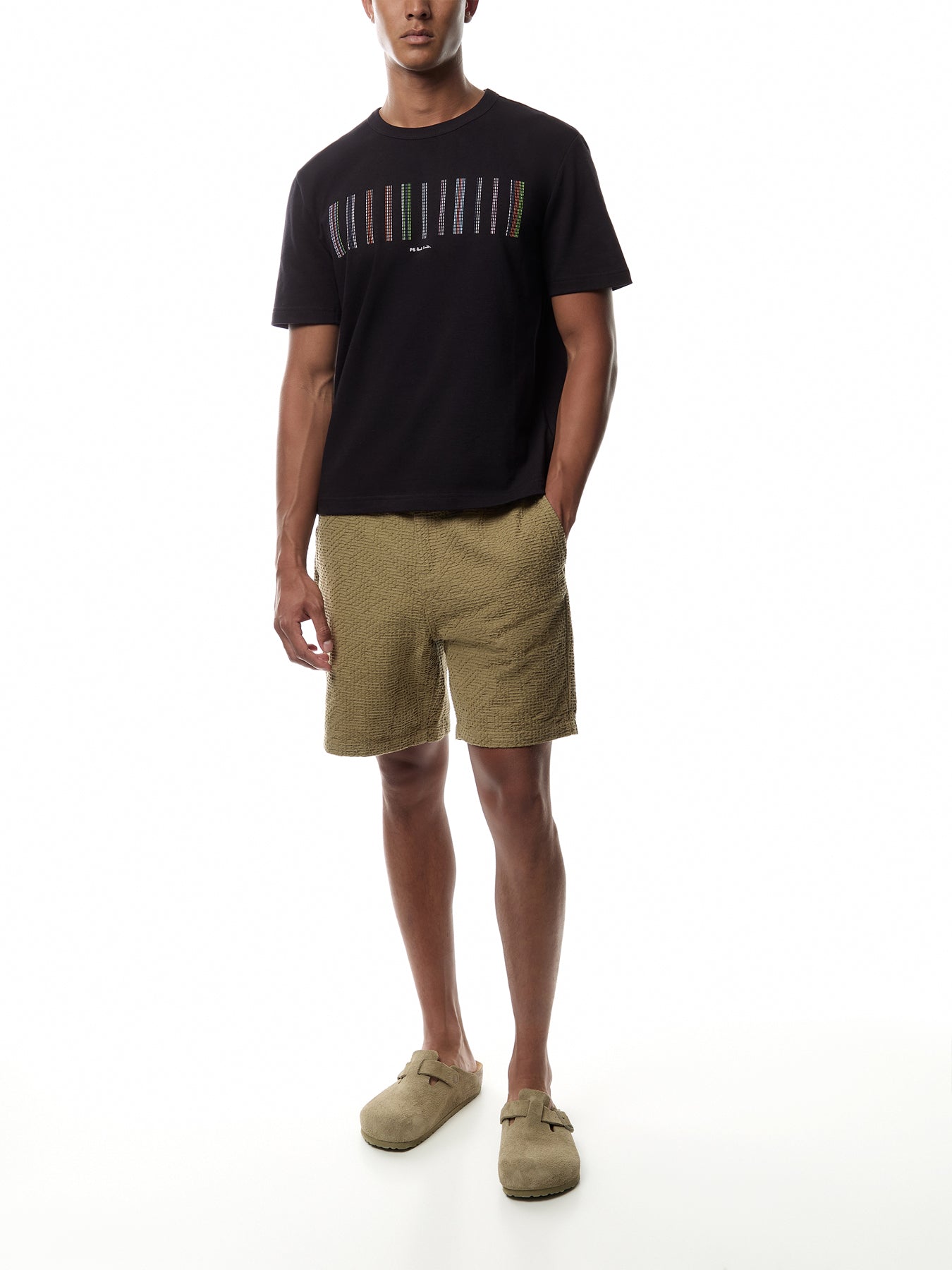 Multi Stripe Stitching T Shirt