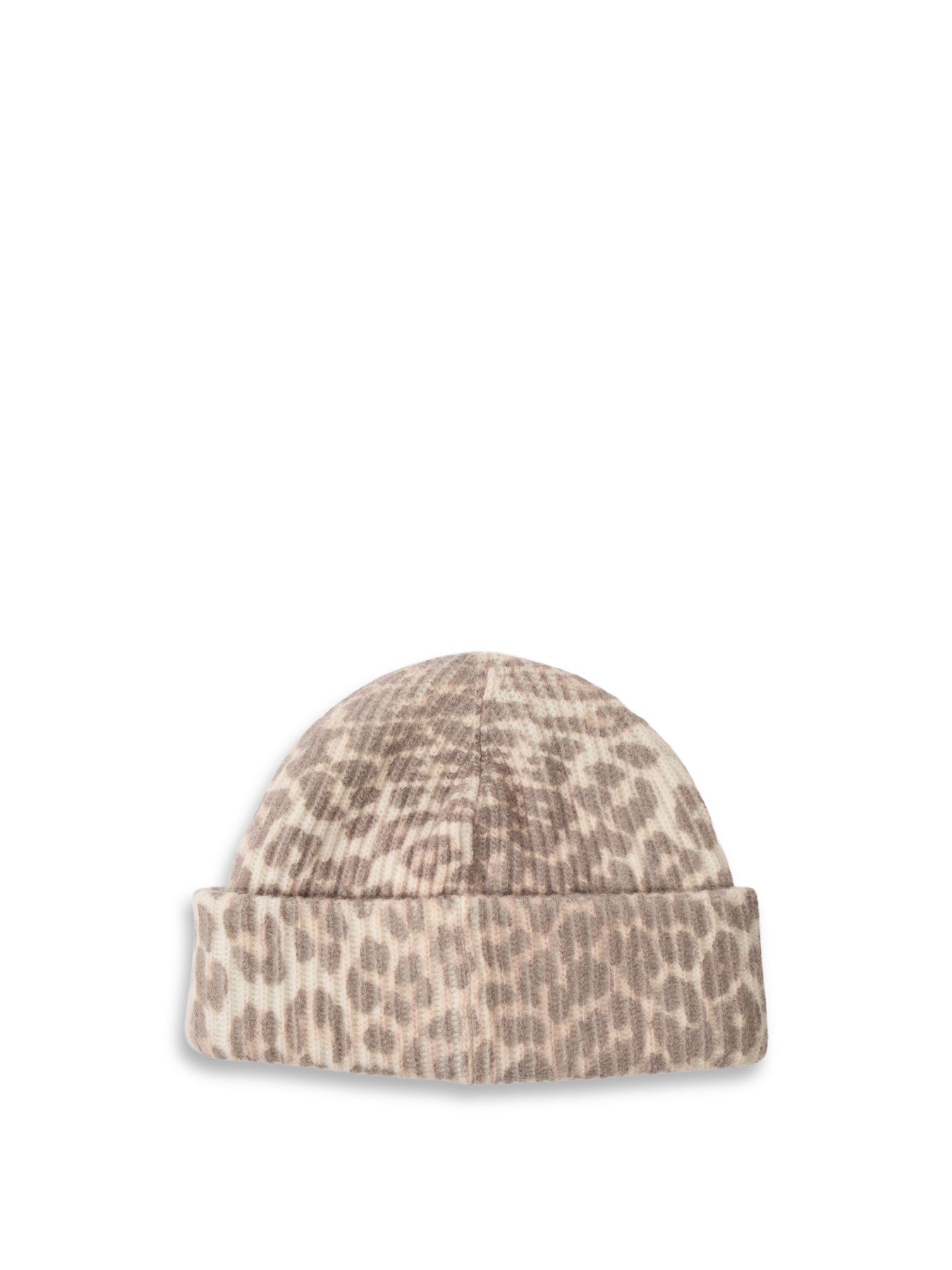 Graphic Wool Mix Printed Leopard Beanie