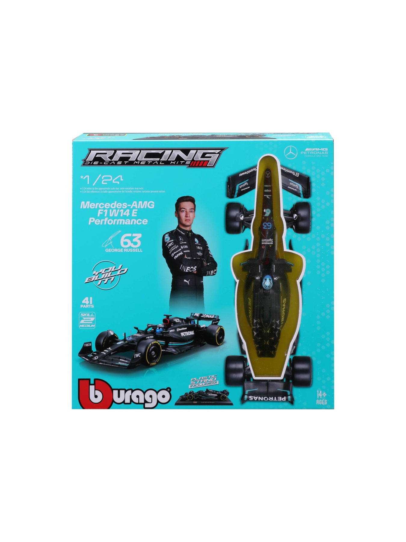 1:24 F1 Mercedes W14 with Russell Model Kit