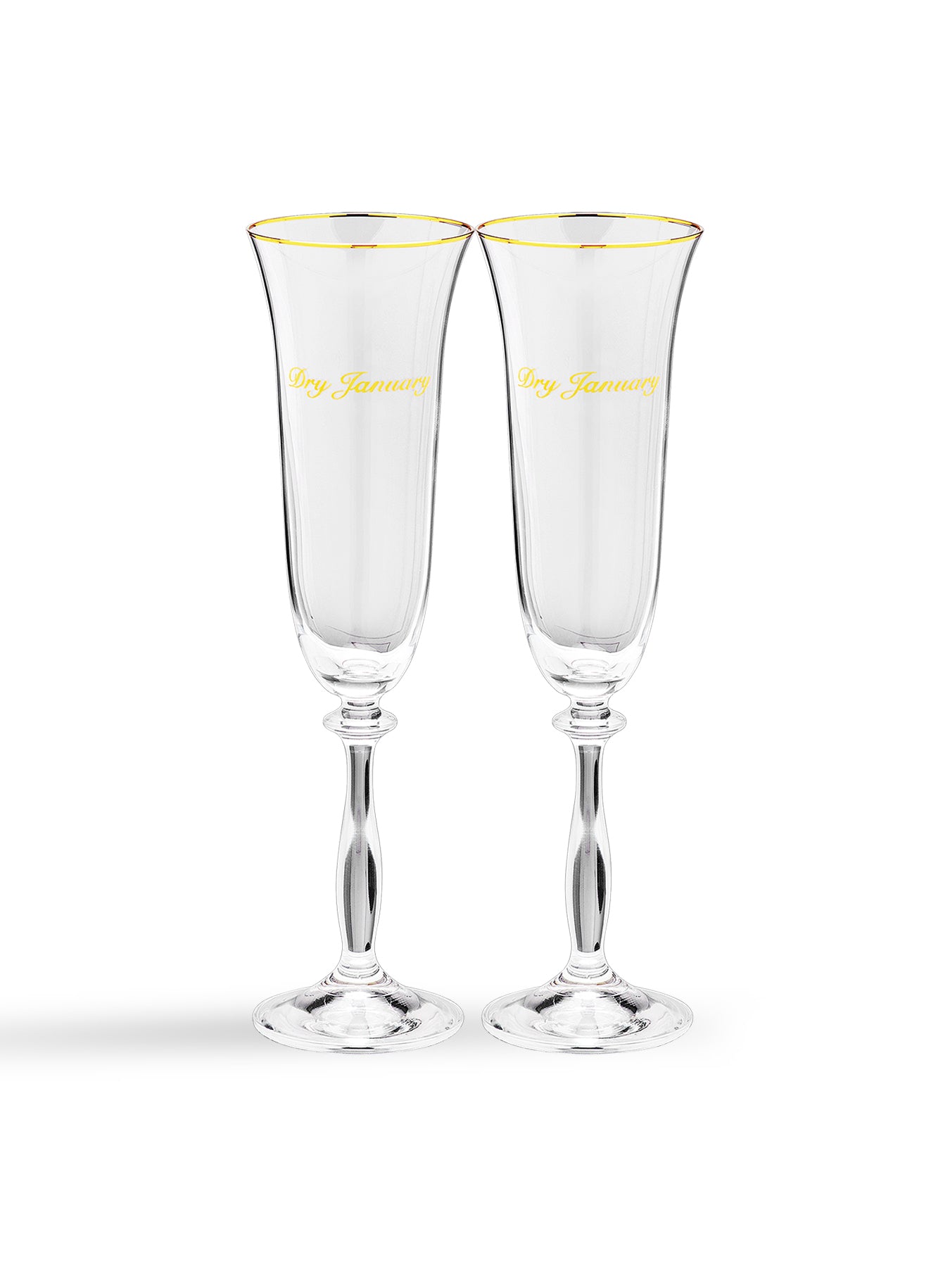 Dry January Champagne Flute Set of 2
