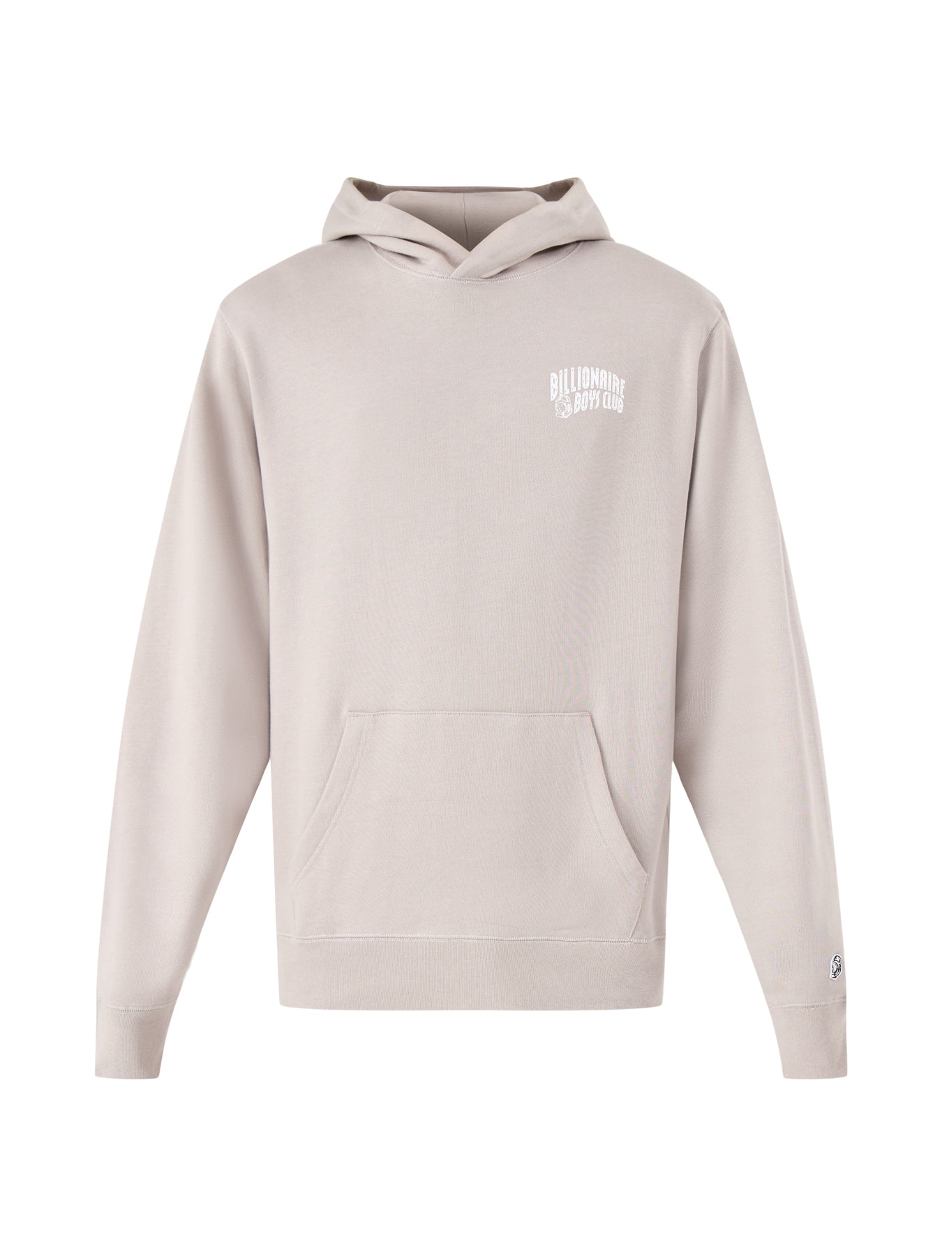 Flat Grey Cotton Small Arch Logo Hoodie