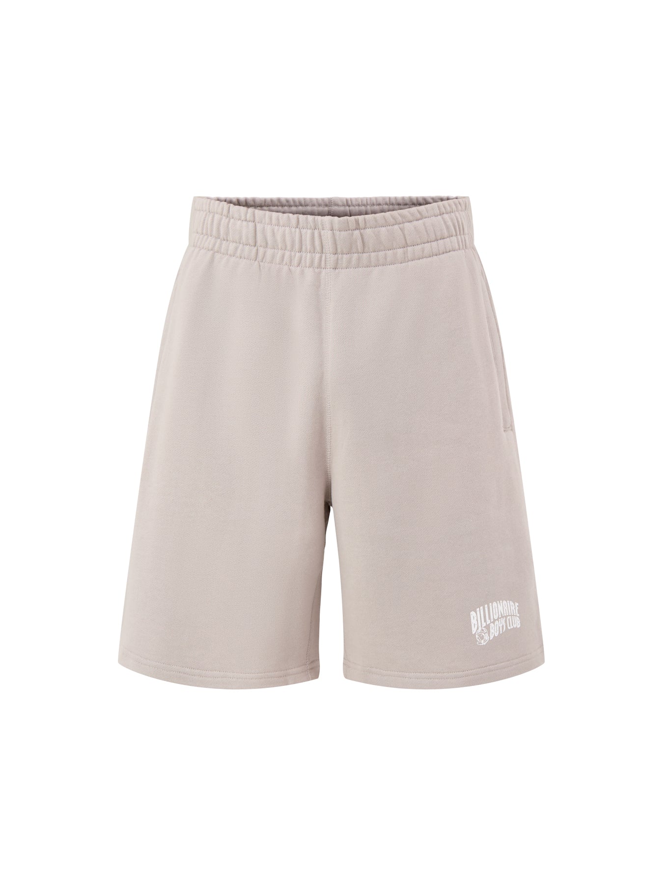 Flat Grey Cotton Small Arch Logo Shorts