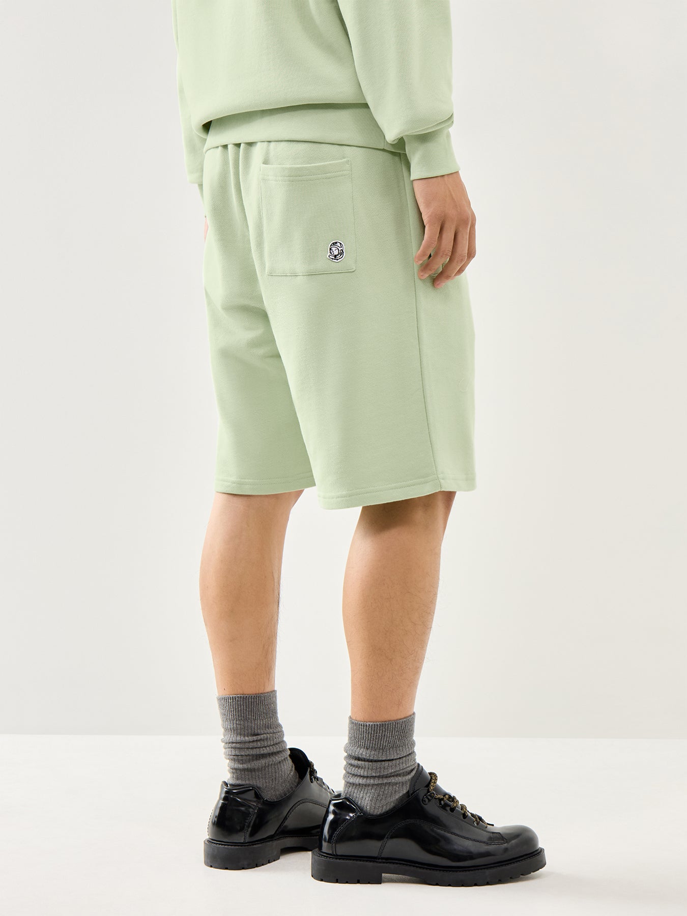 Pistachio Cotton Small Arch Logo Shorts