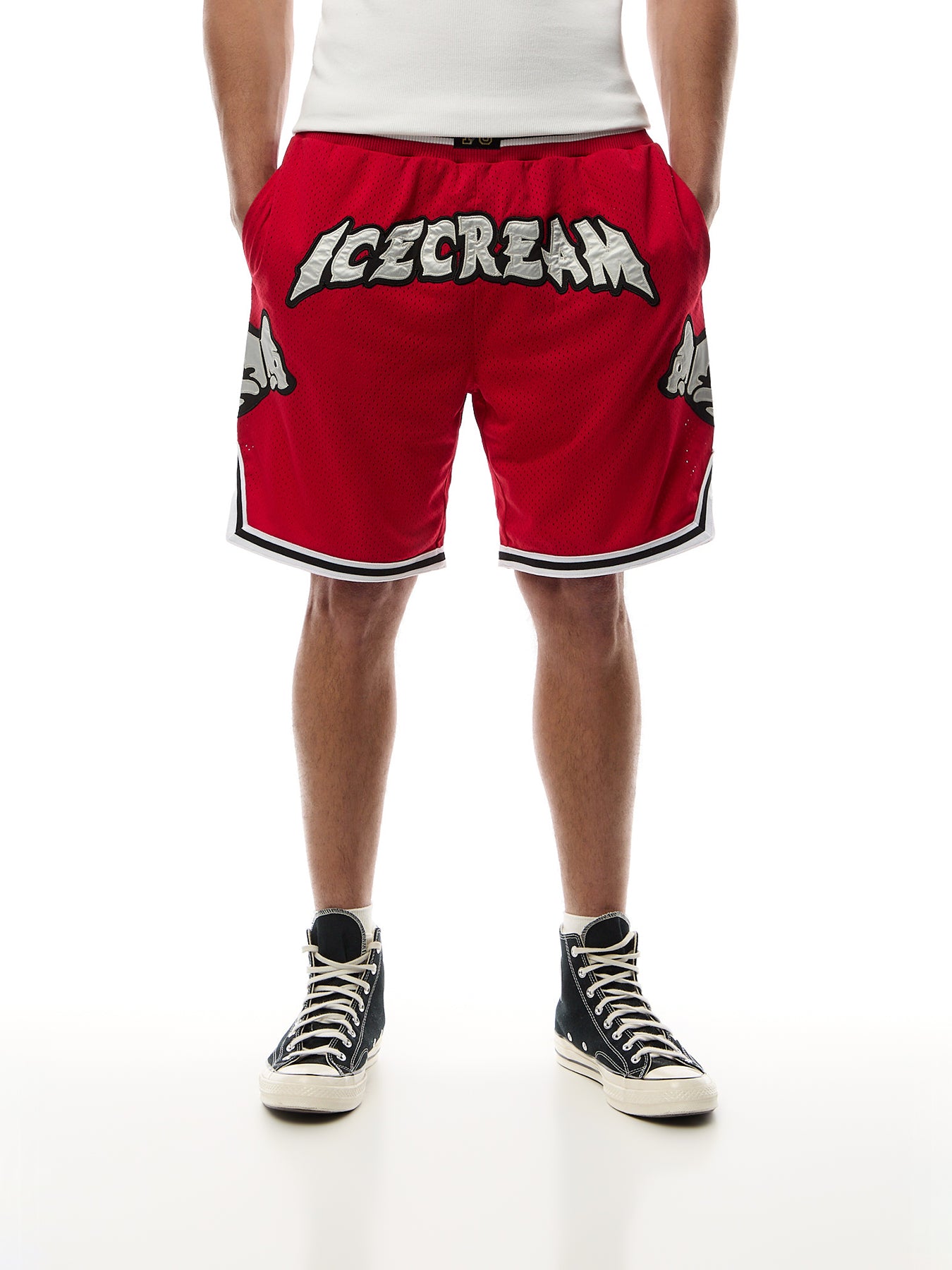 Running Puppy Applique Basketball Shorts