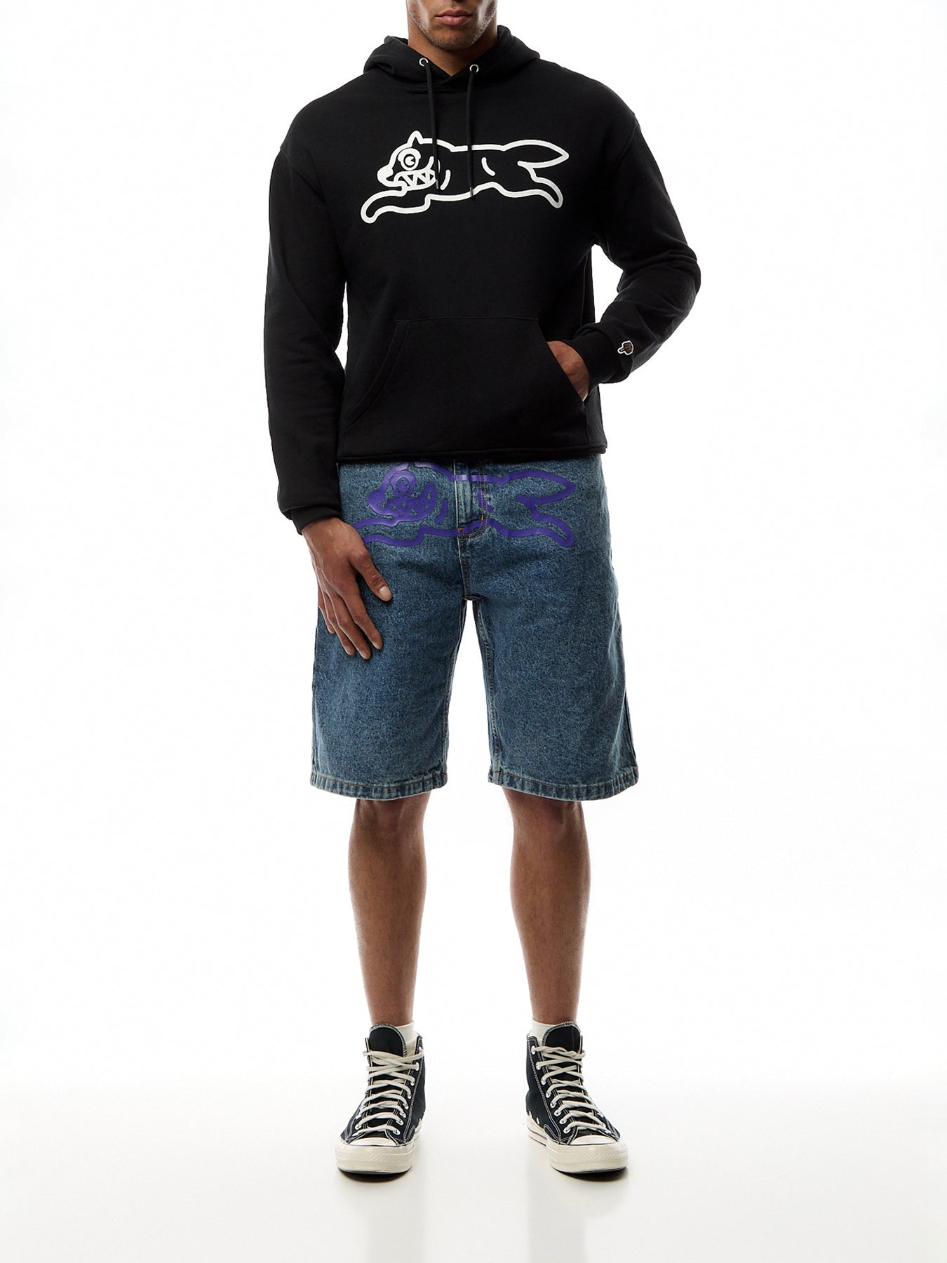 Running Dog Denim Shorts