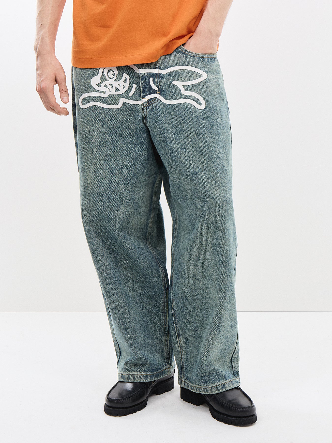 Running Dog Triple Scoop Denim Pant Vintage Wash