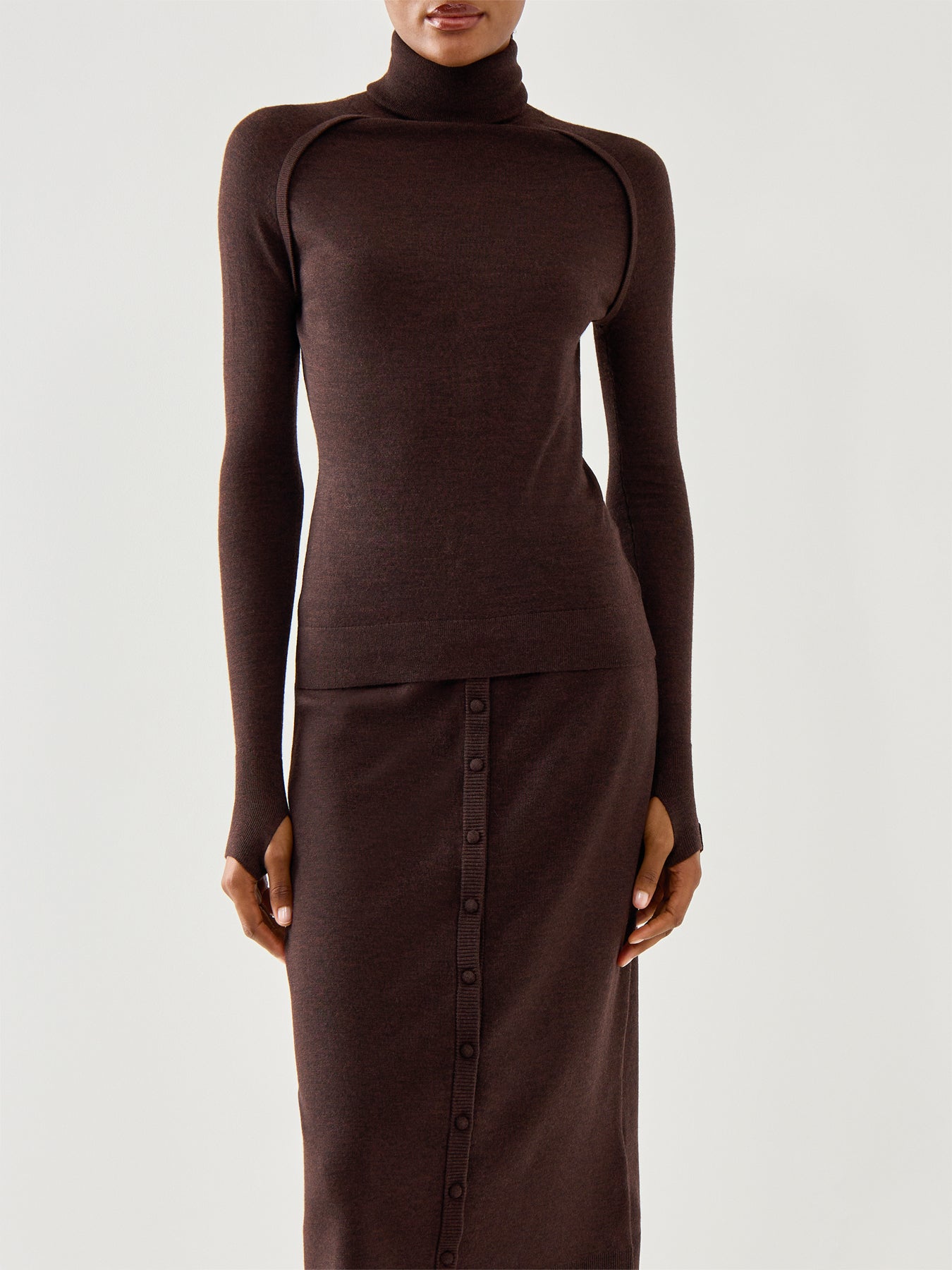 High Neck Knitted Top