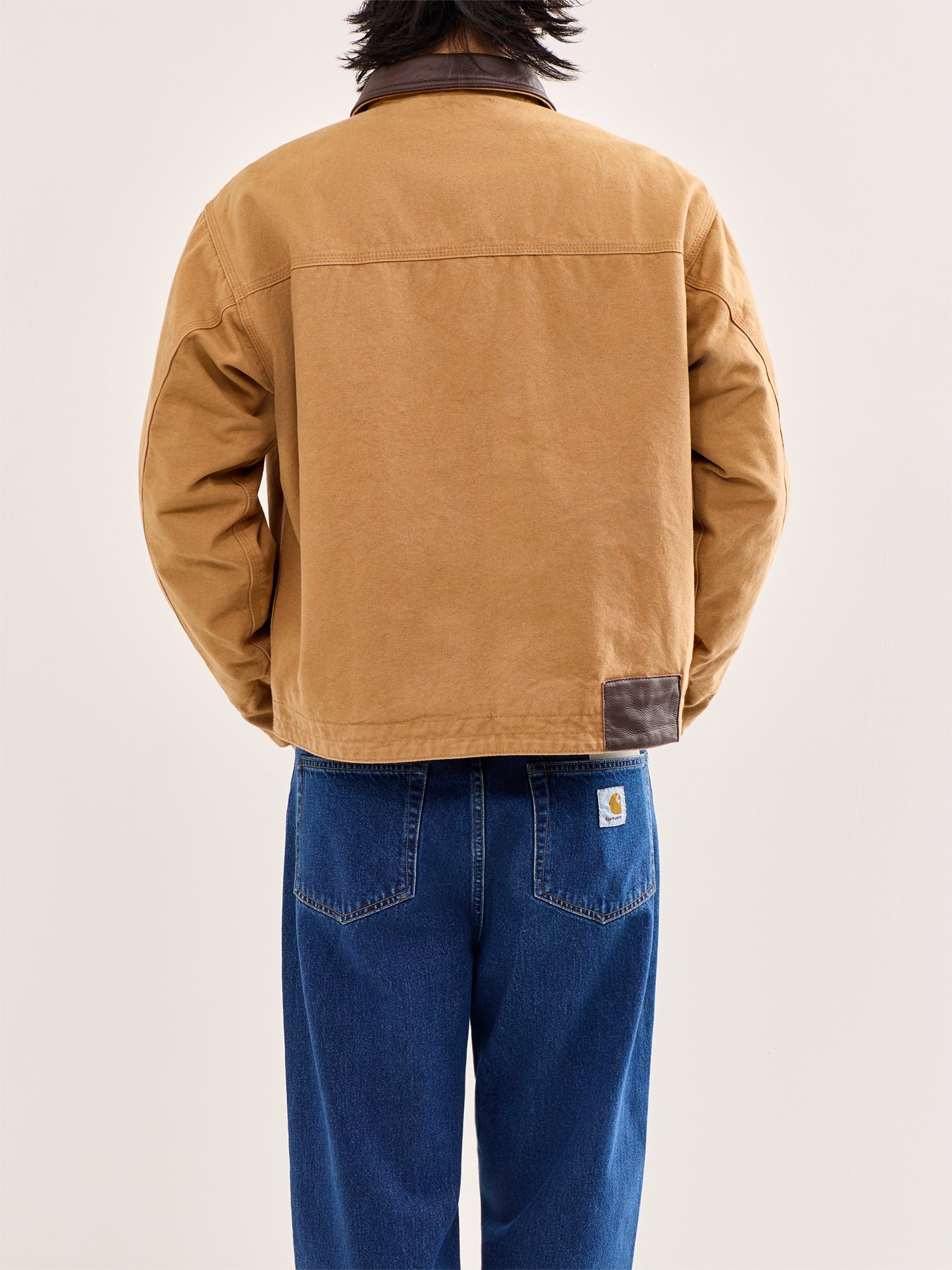 Heavy Canvas Destroyed Work Jacket Brown