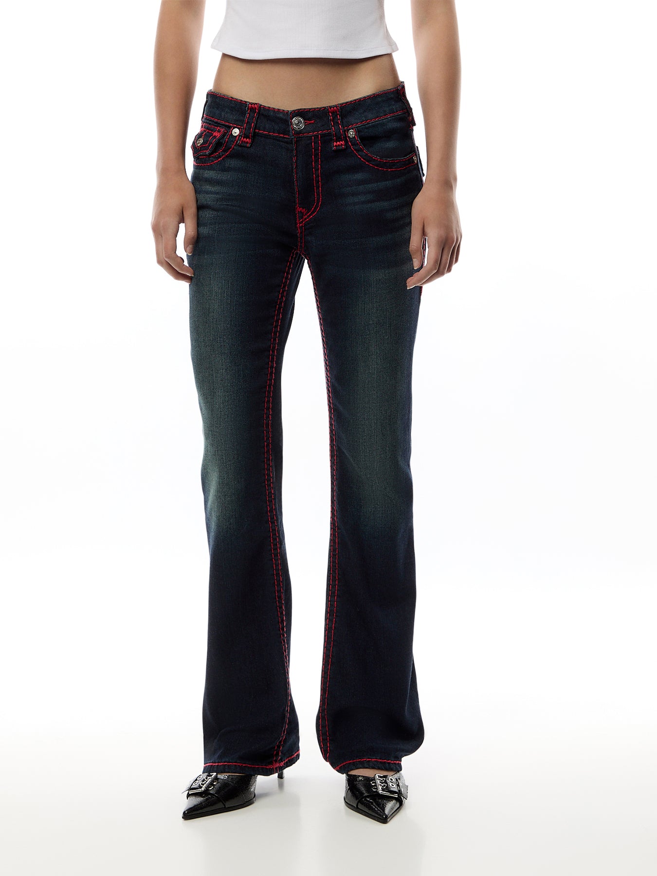 Becca MR Boot Jeans Rhinestone Super T Flap