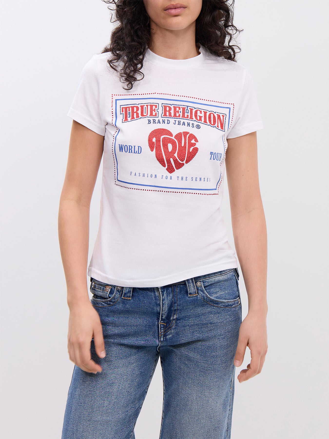 Crystal TR Logo Crew Neck Tee